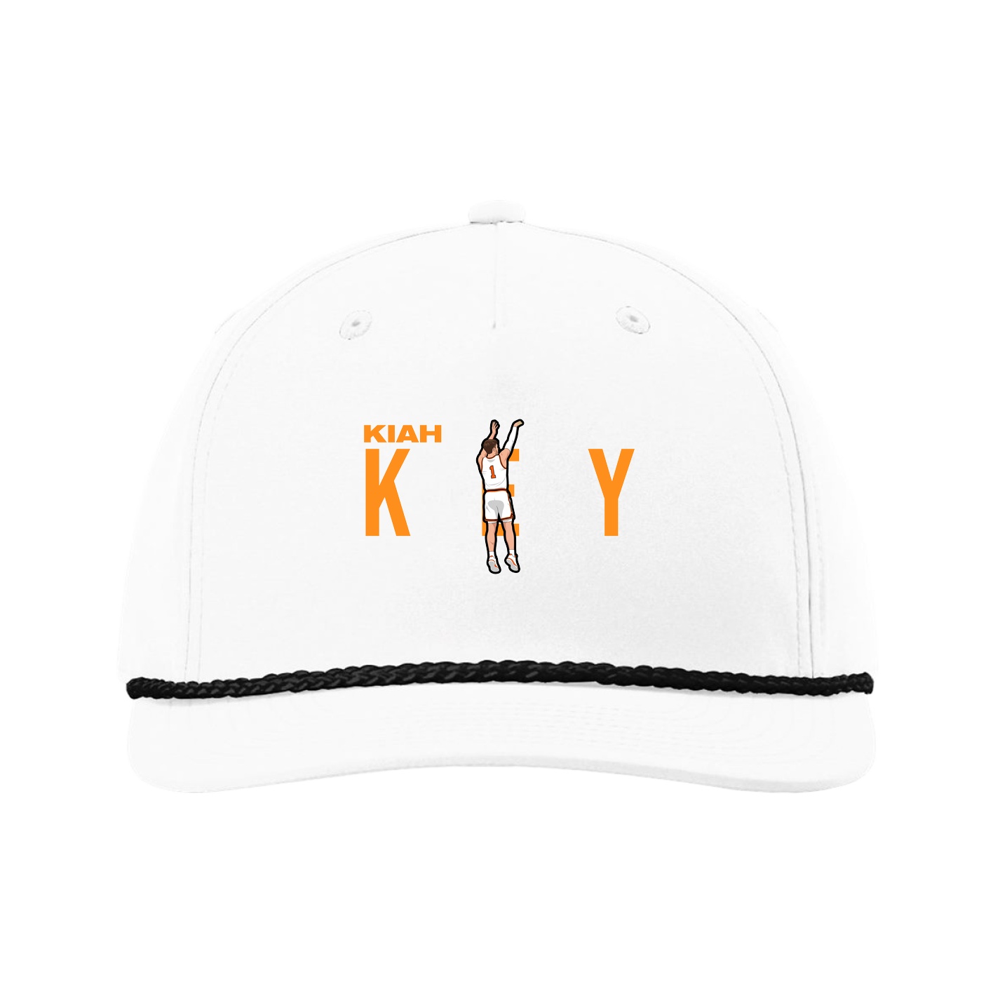 Five-Panel Classic Rope Cap — Player Name in White