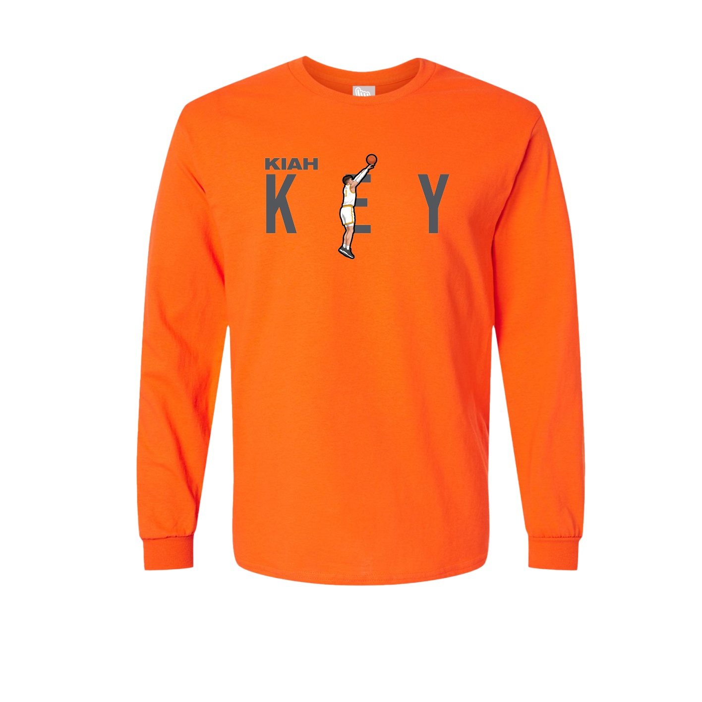 Long Sleeve Tee — Player Name in Orange