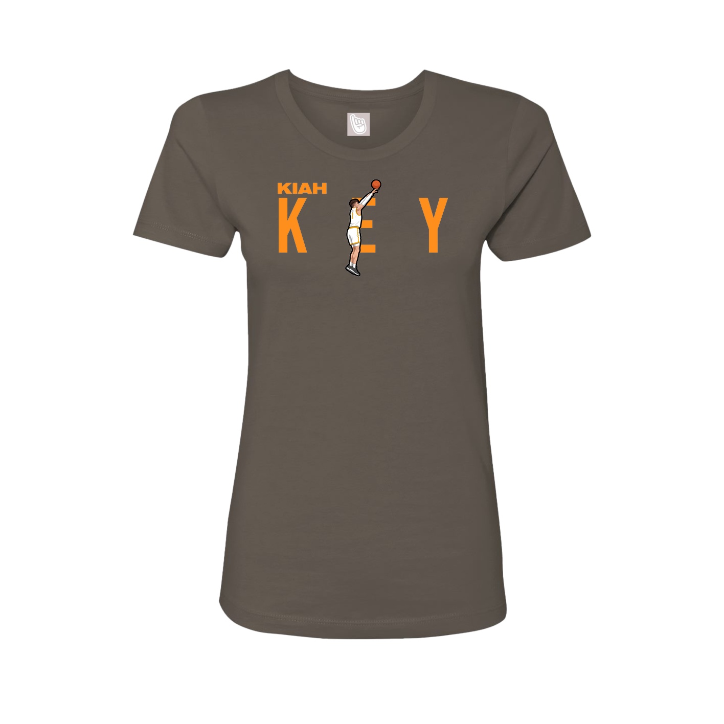Fitted Women's Tee — Player Name in Grey