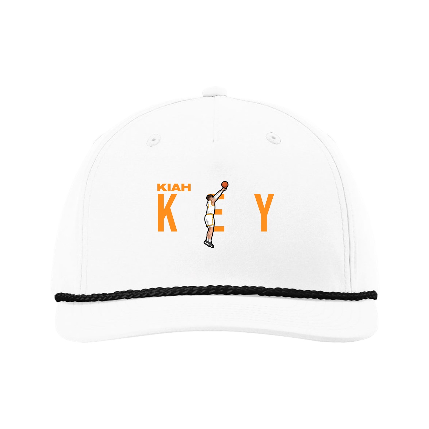 Five-Panel Classic Rope Cap — Player Name in White
