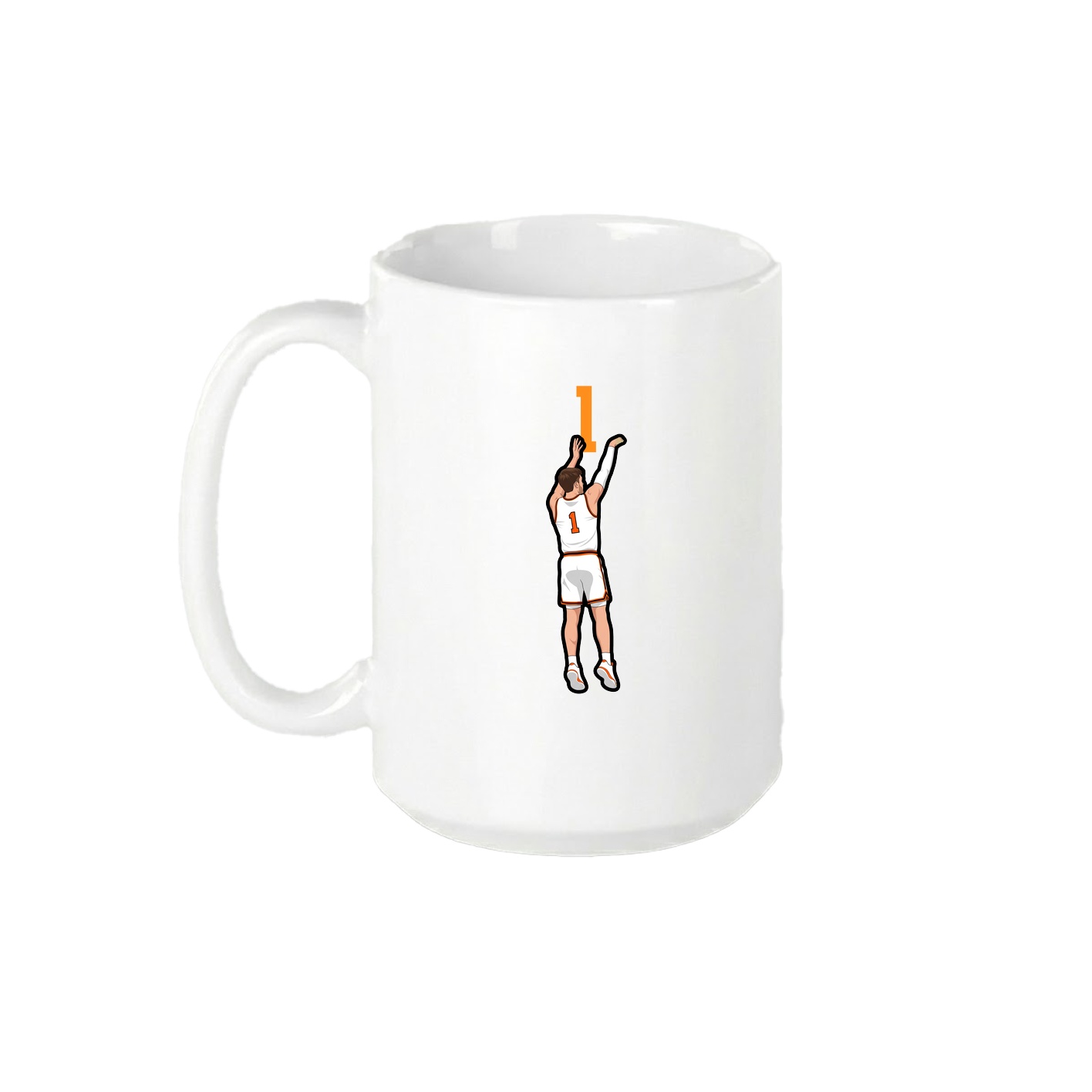 15oz Coffee Mug — Number Top in White