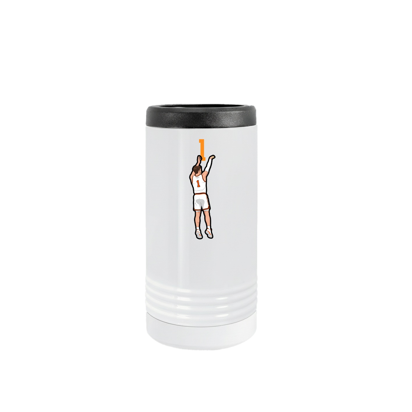 Slim Beverage Holder — Number Top in White