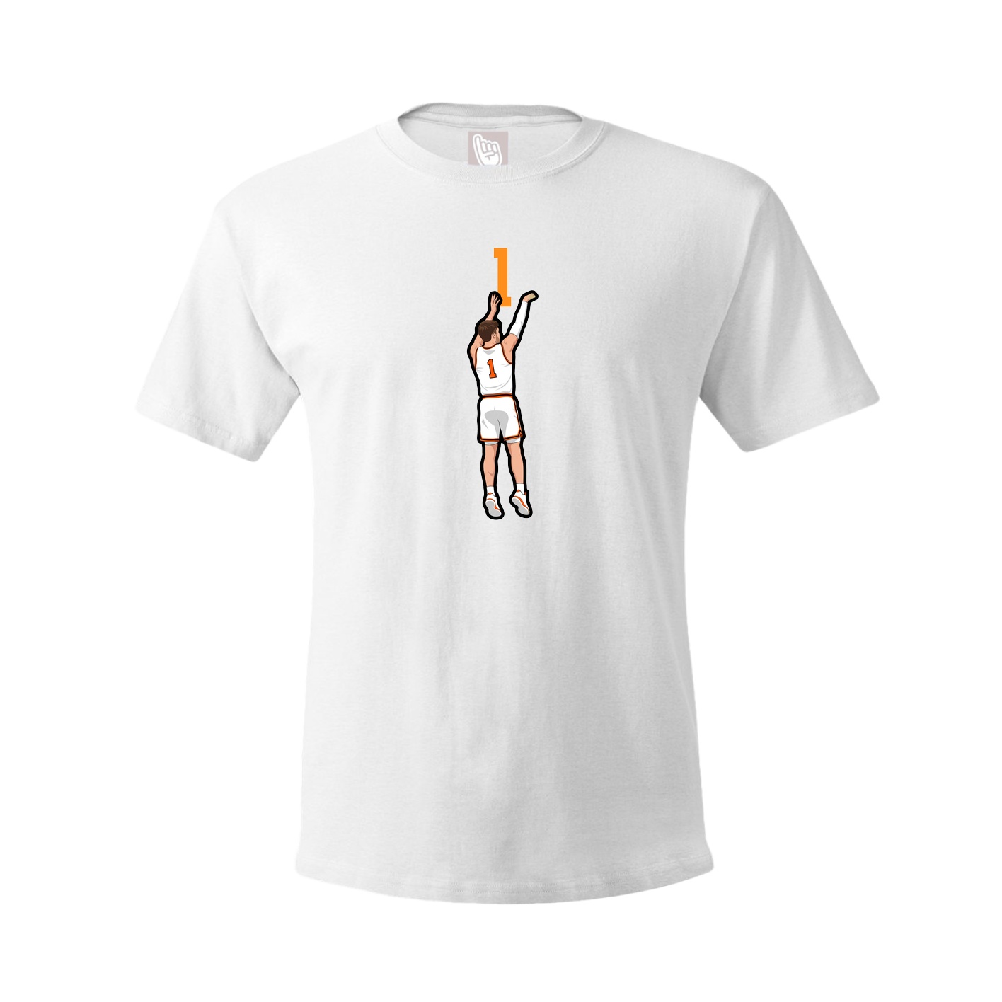 Youth Tee — Number Top in White