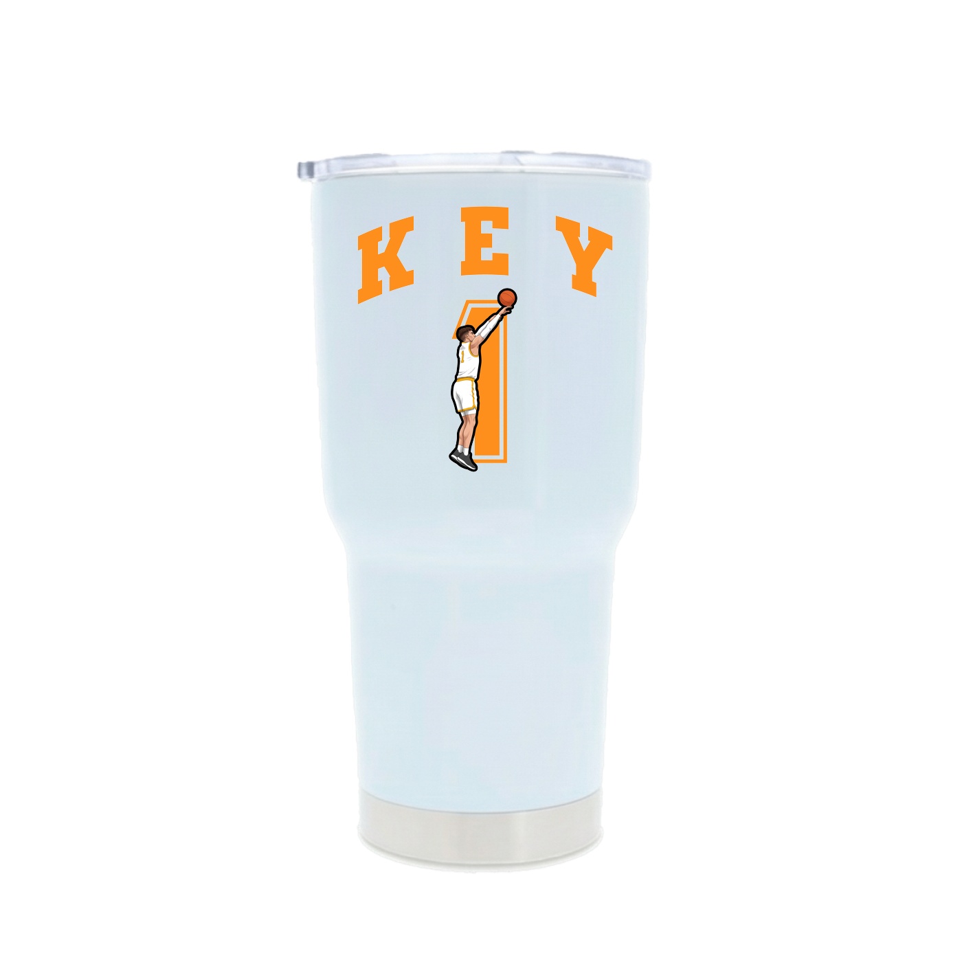 30oz Stainless Steel Tumbler — Number in White