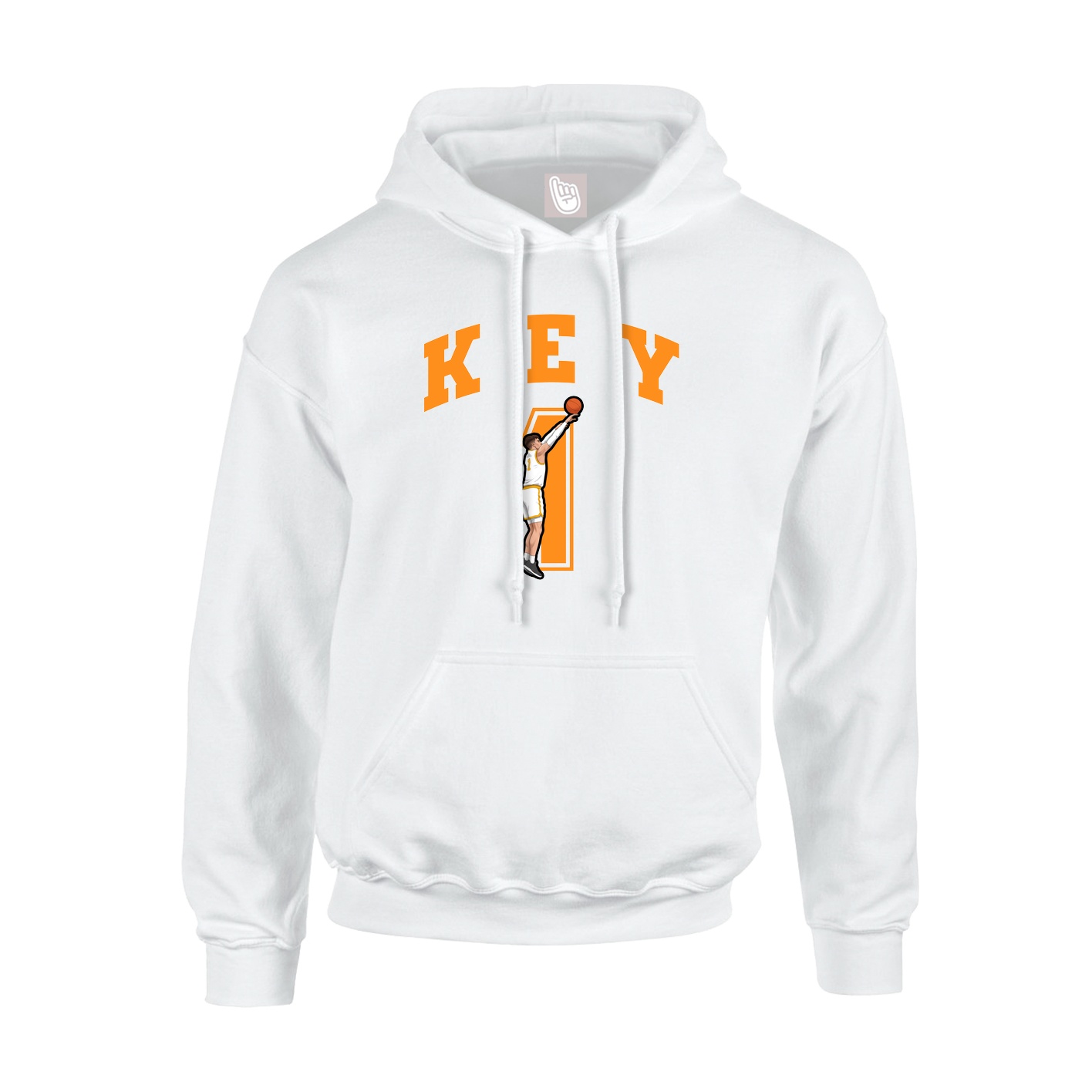 Youth Hoodie — Number in White