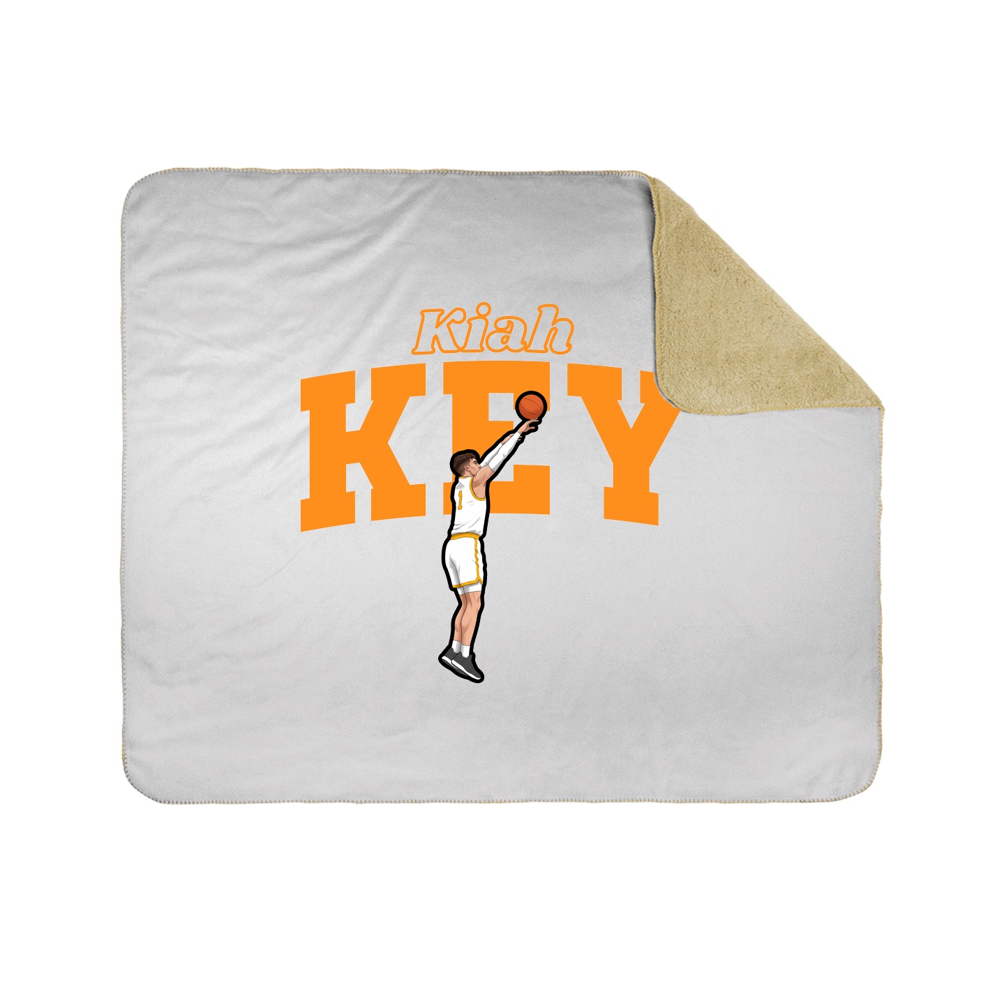 Throw Blanket — Name Arch in White
