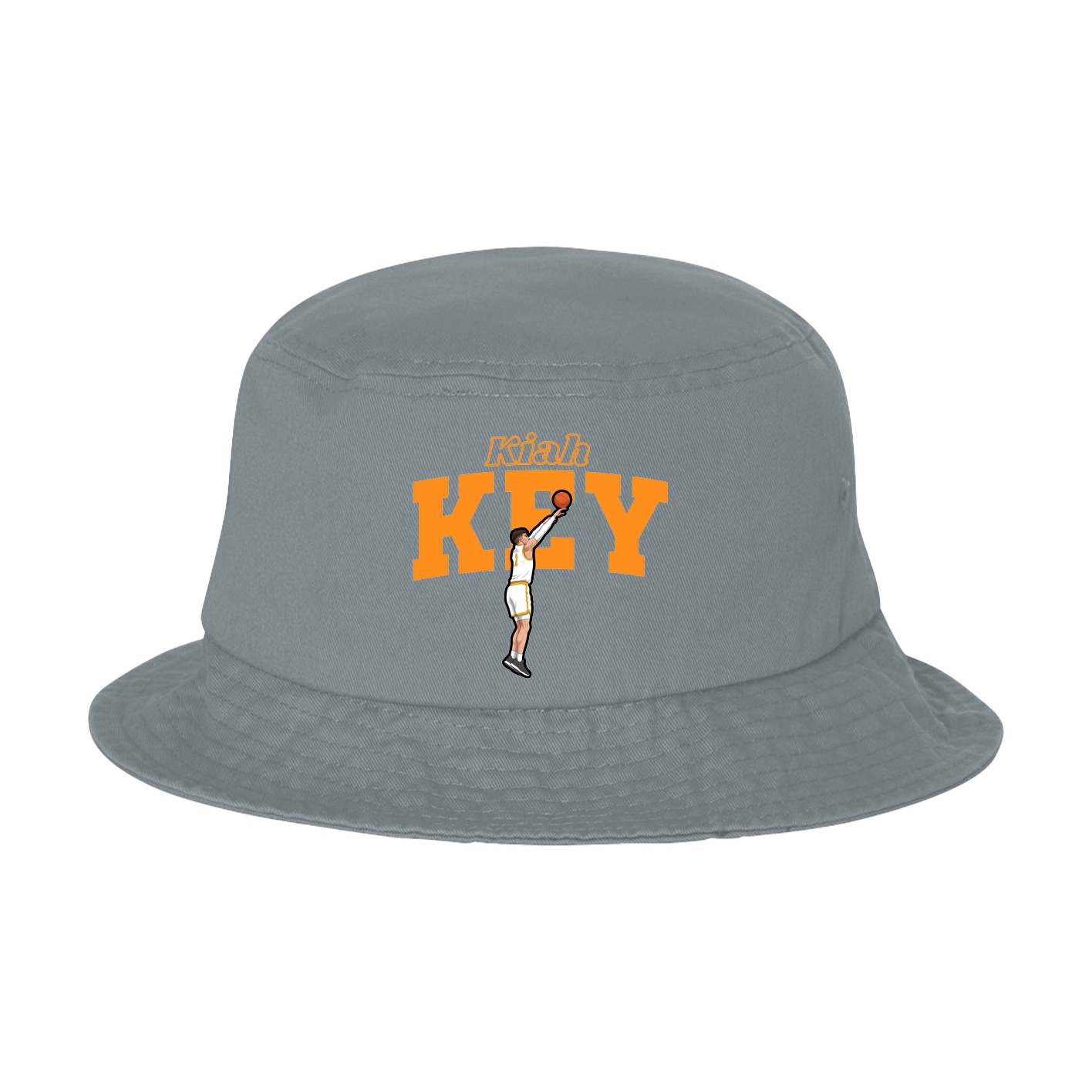 Bucket Cap — Name Arch in Grey