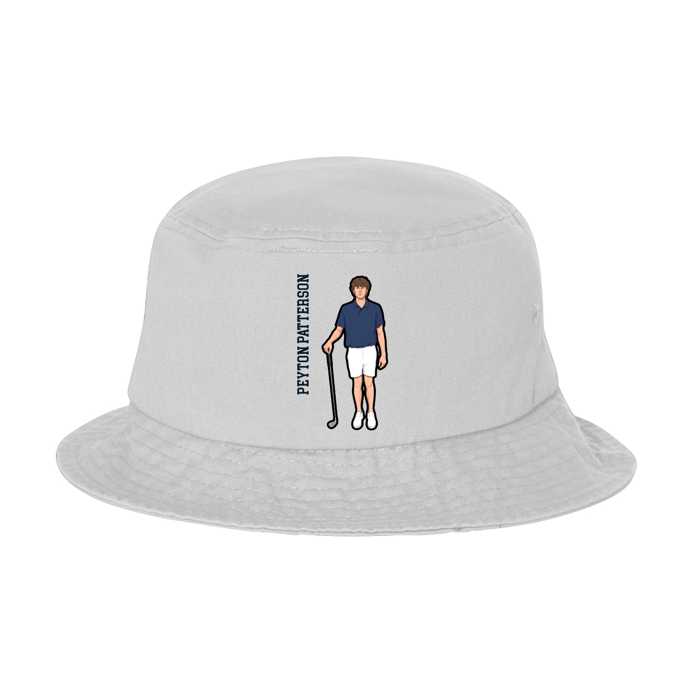 Bucket Cap — Name Vertical in White