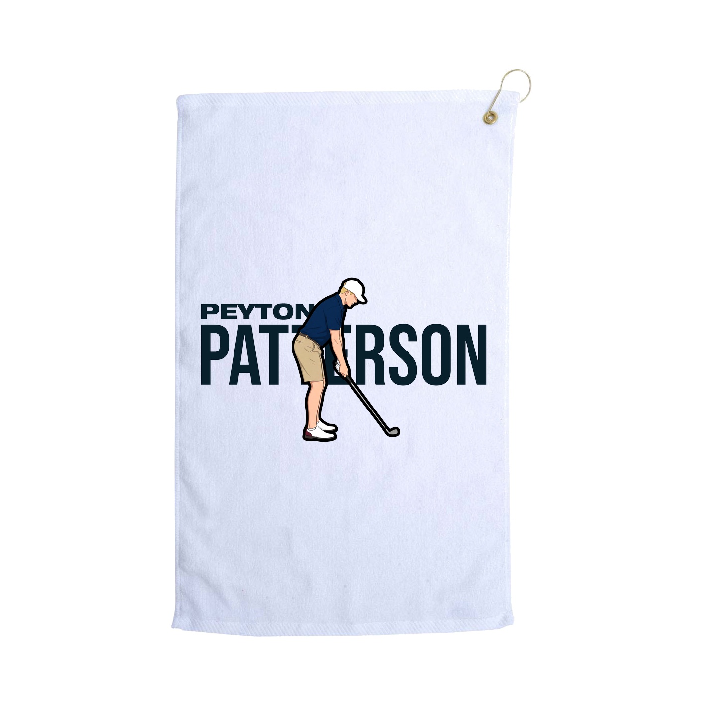 Golf Towel — Player Name in White
