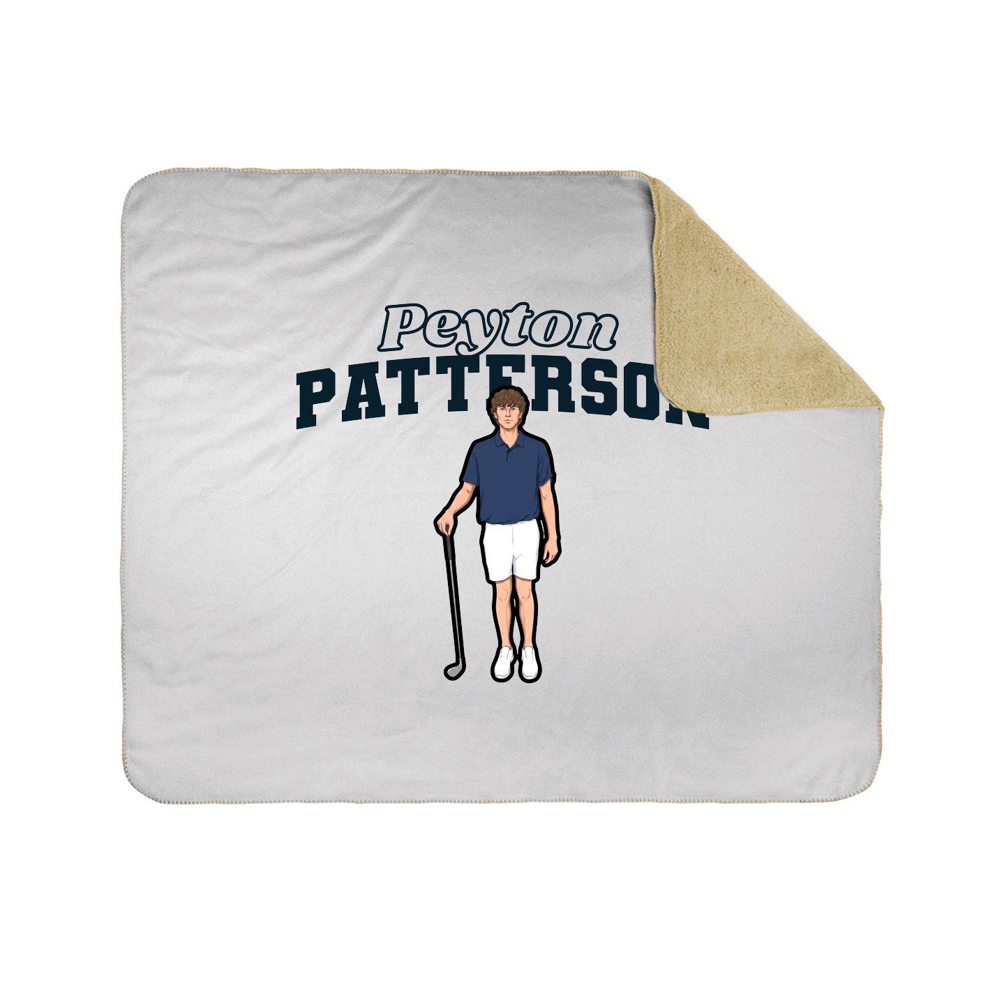 Throw Blanket — Name Arch in White