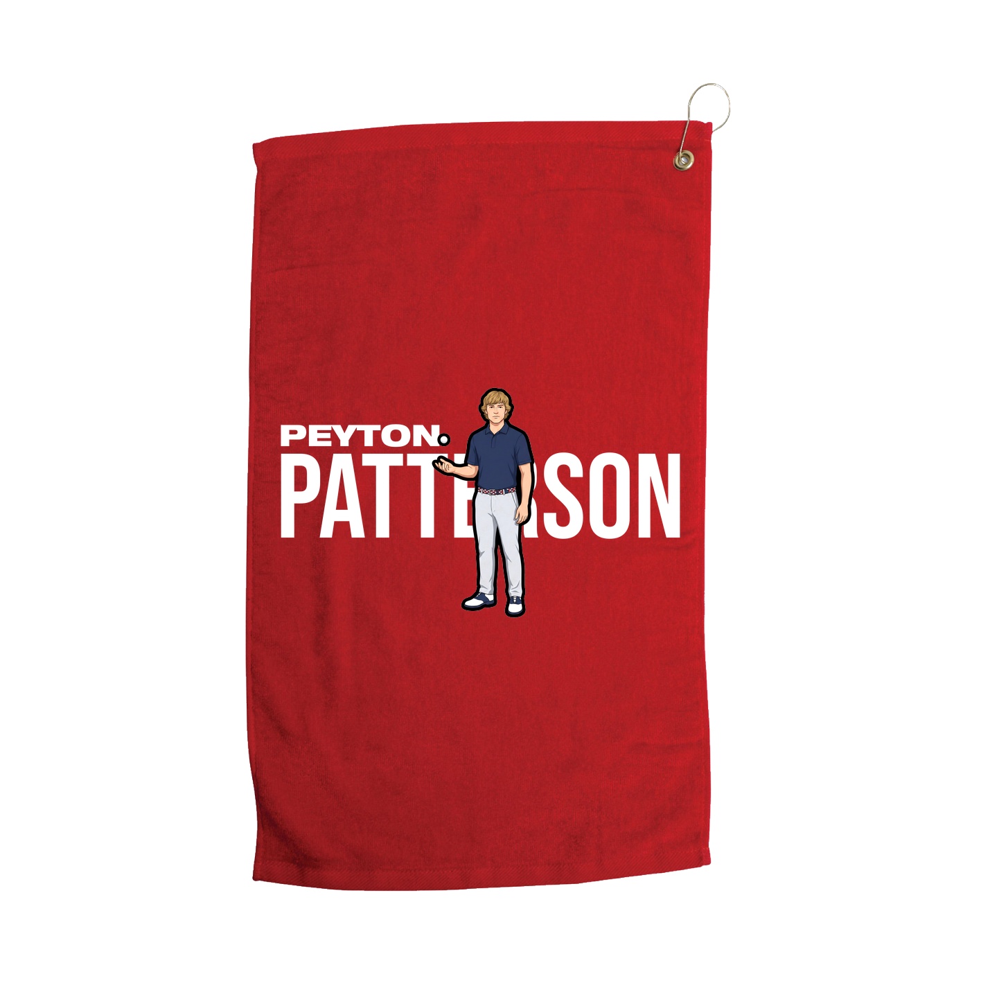 Golf Towel — Player Name in Red