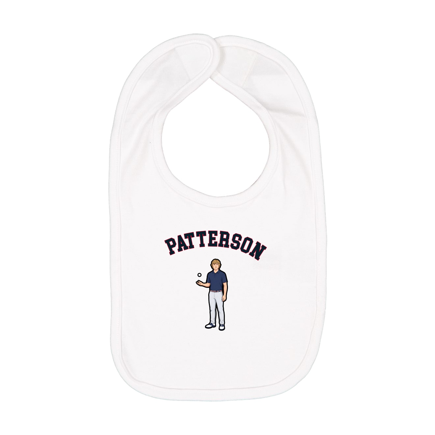 Infant Bib — Shirsey Arch in White