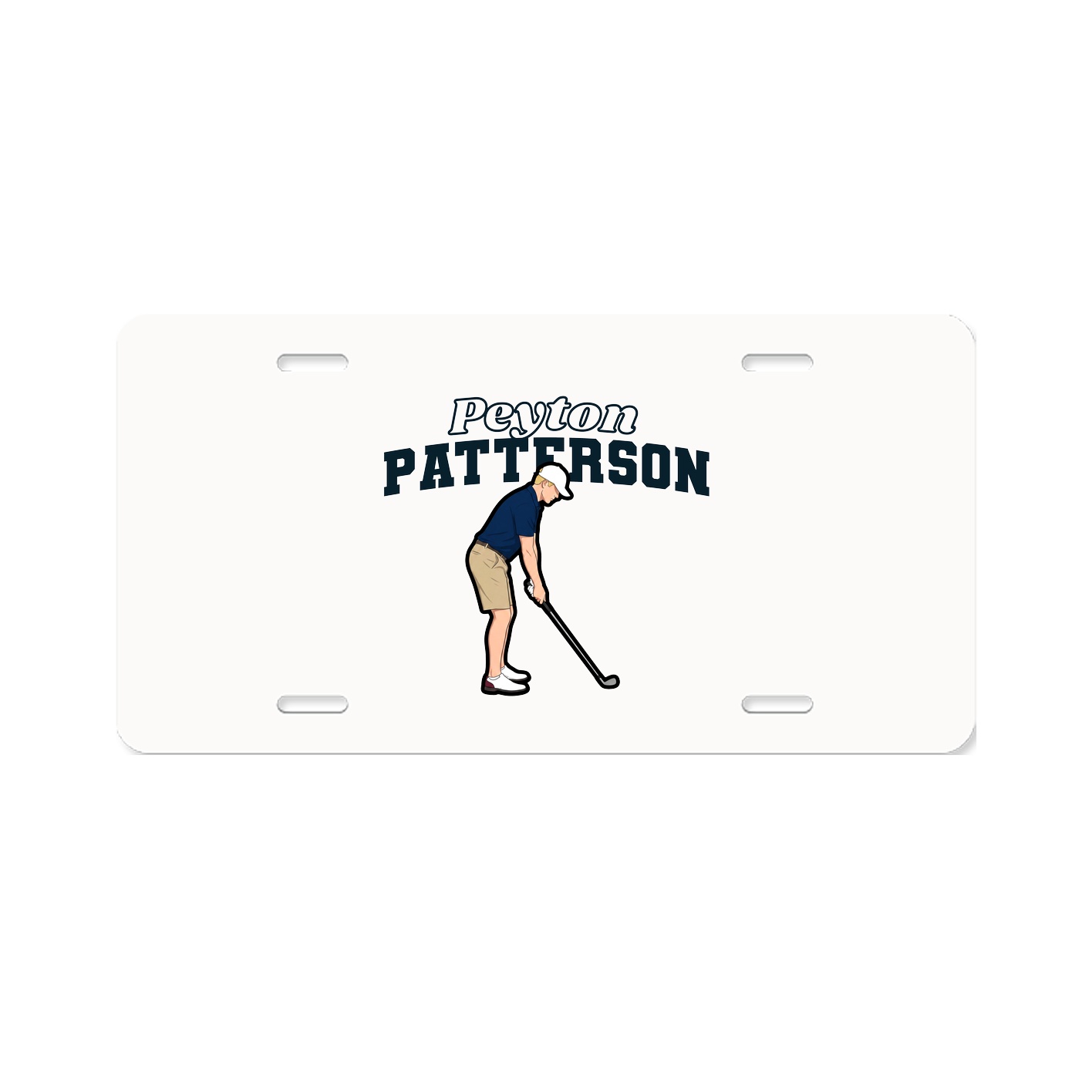 License Plate — Name Arch in Classic