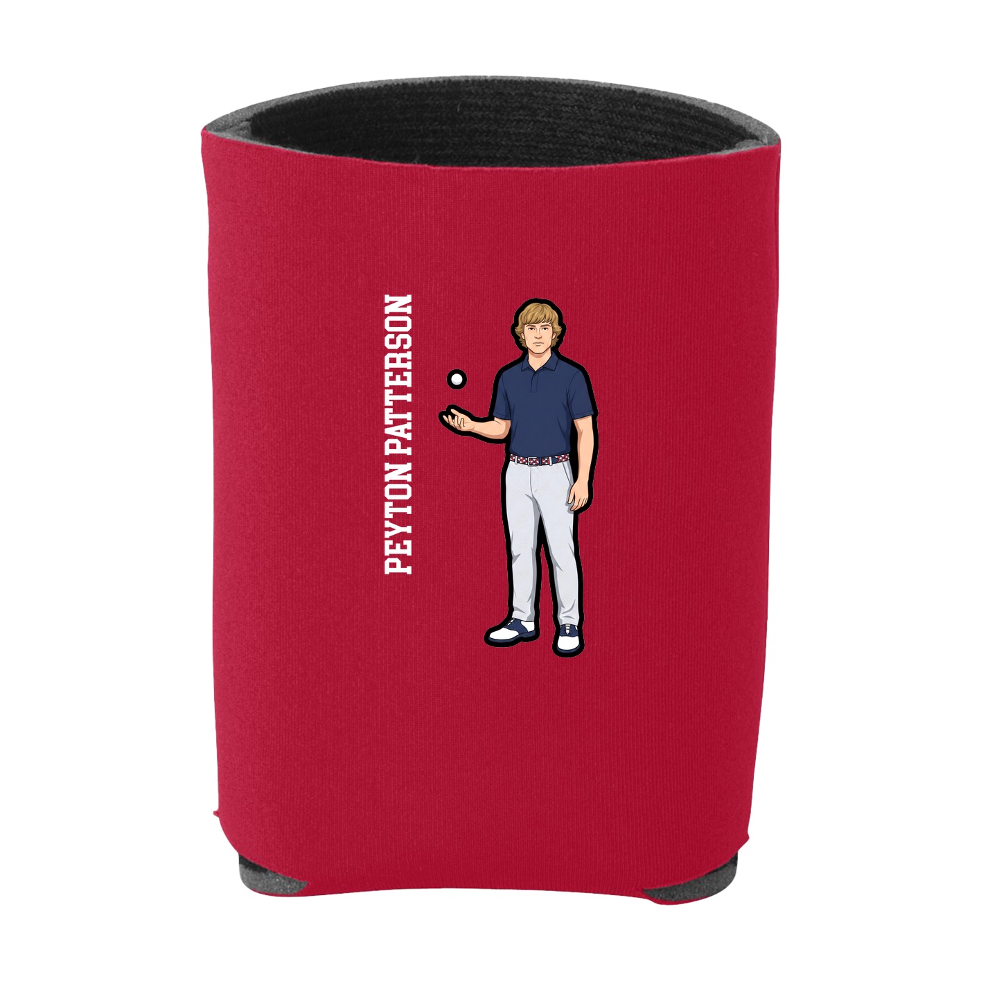 Can Holder — Name Vertical in Red