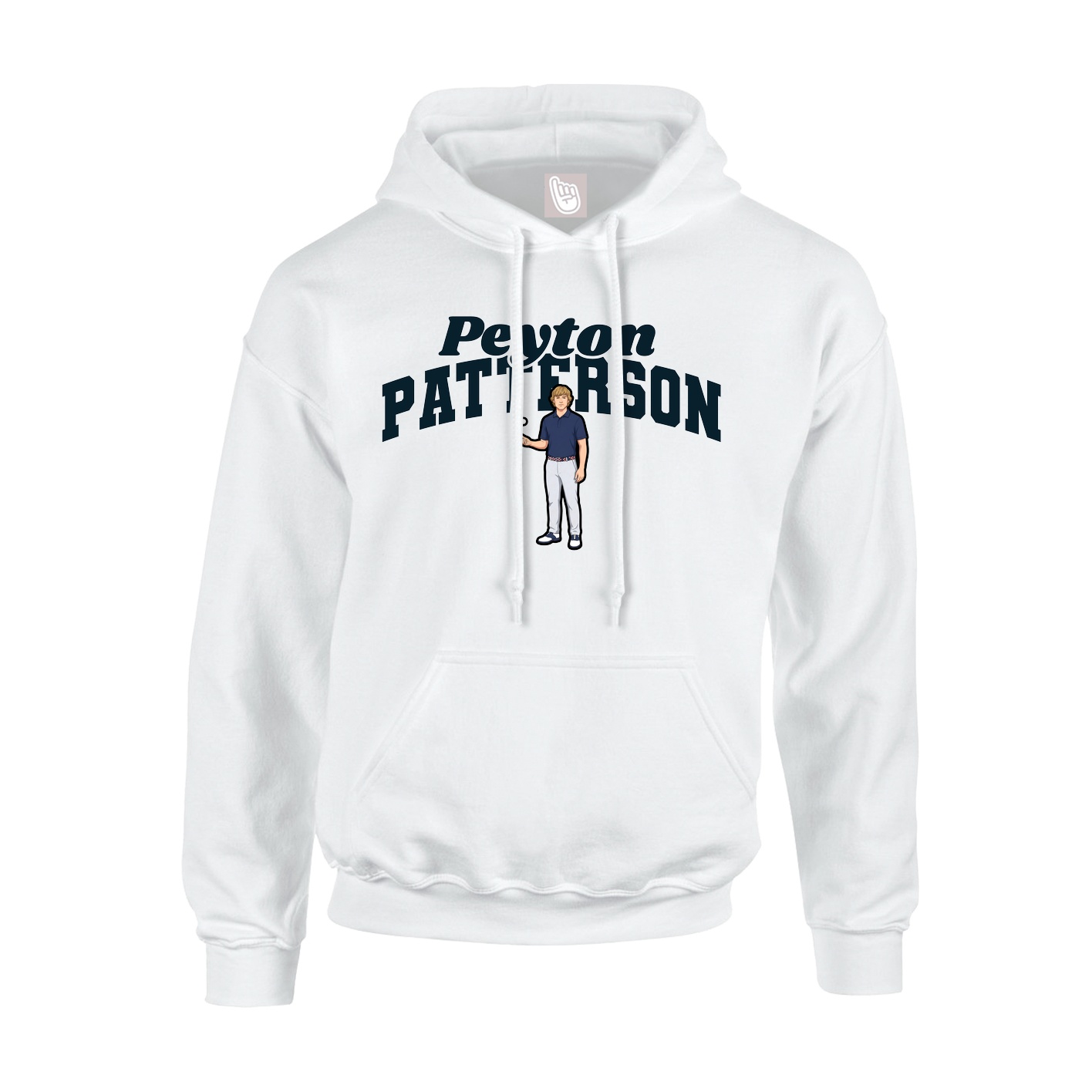 Hoodie — Signature Arch in White