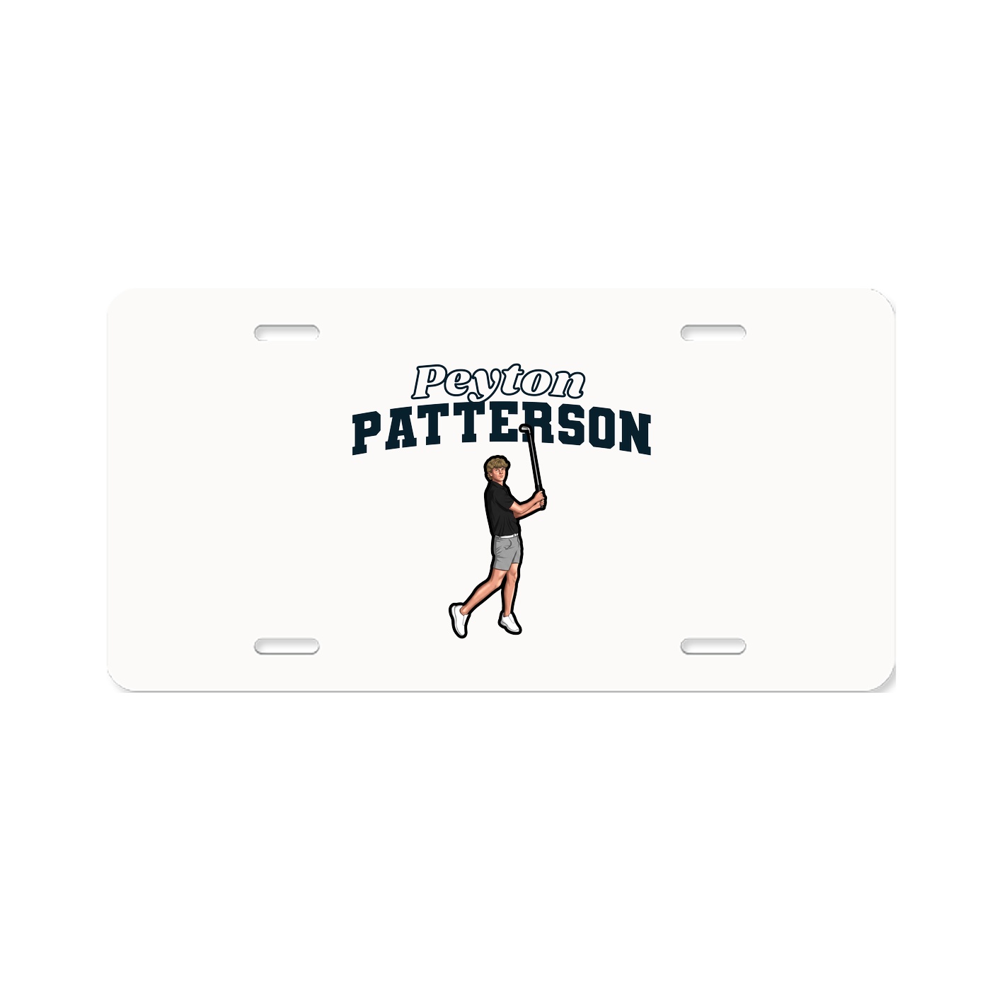 License Plate — Name Arch in Classic