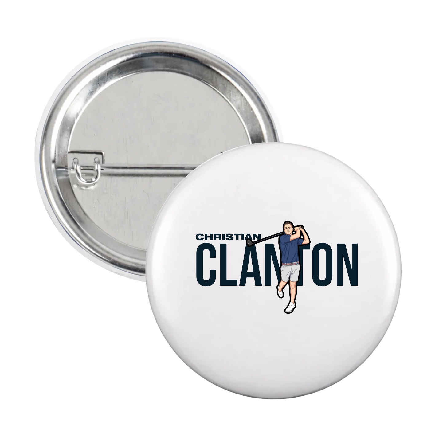 Game Day Button — Player Name in White