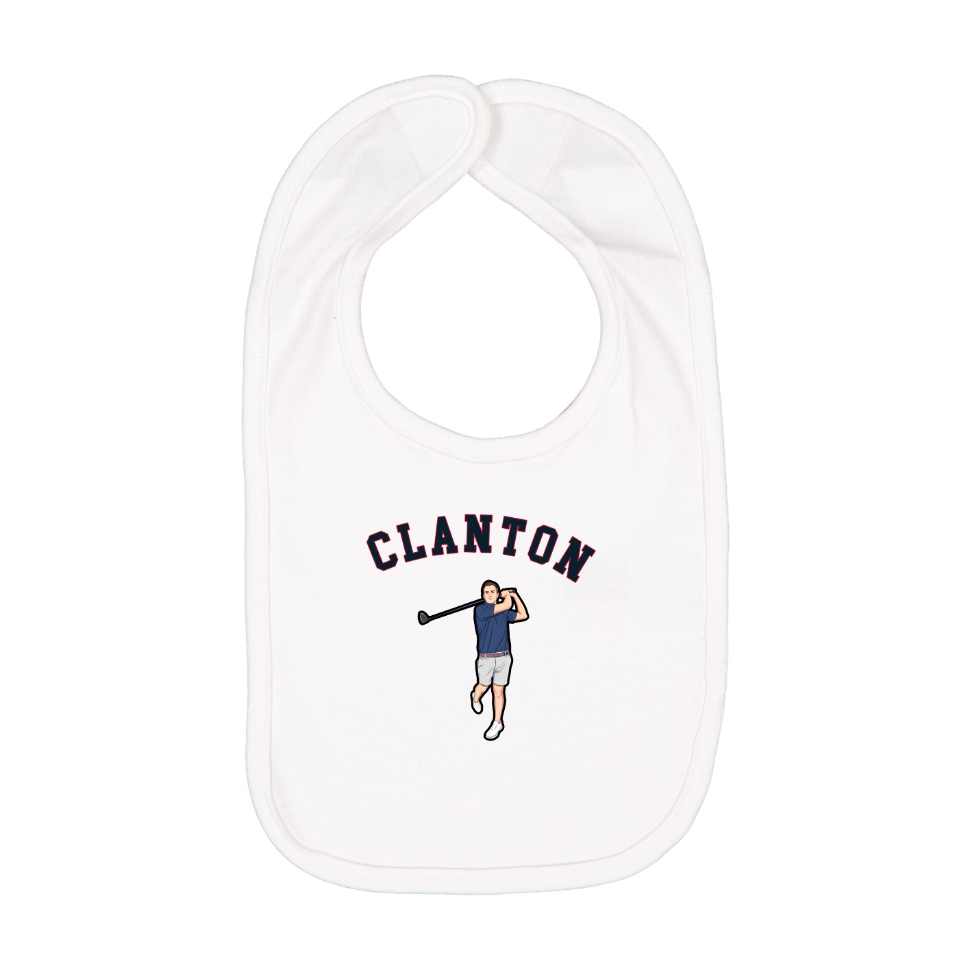 Infant Bib — Shirsey Arch in White
