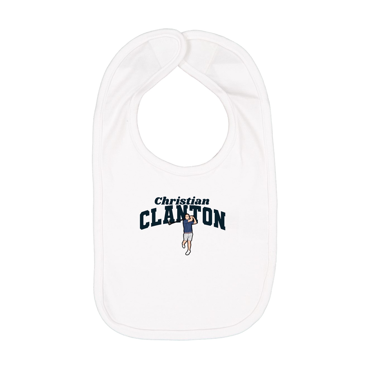 Infant Bib — Signature Arch in White