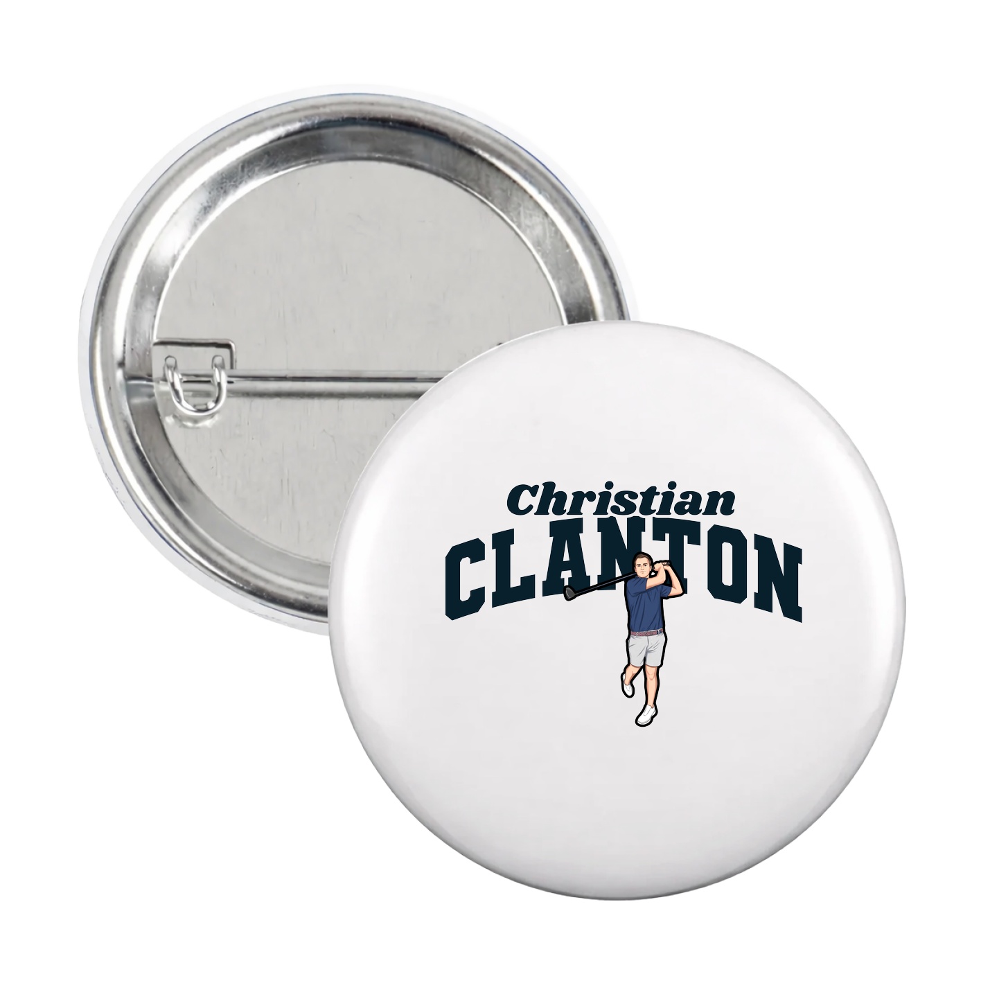 Game Day Button — Signature Arch in White