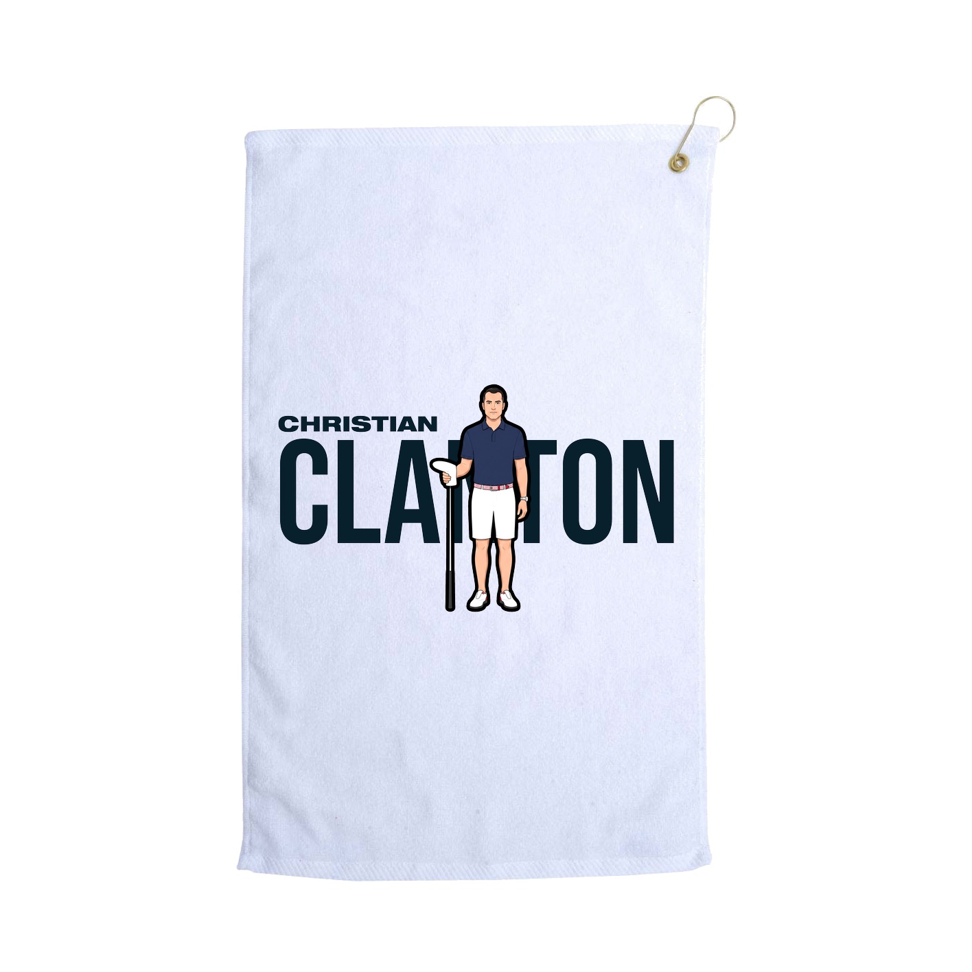 Golf Towel — Player Name in White