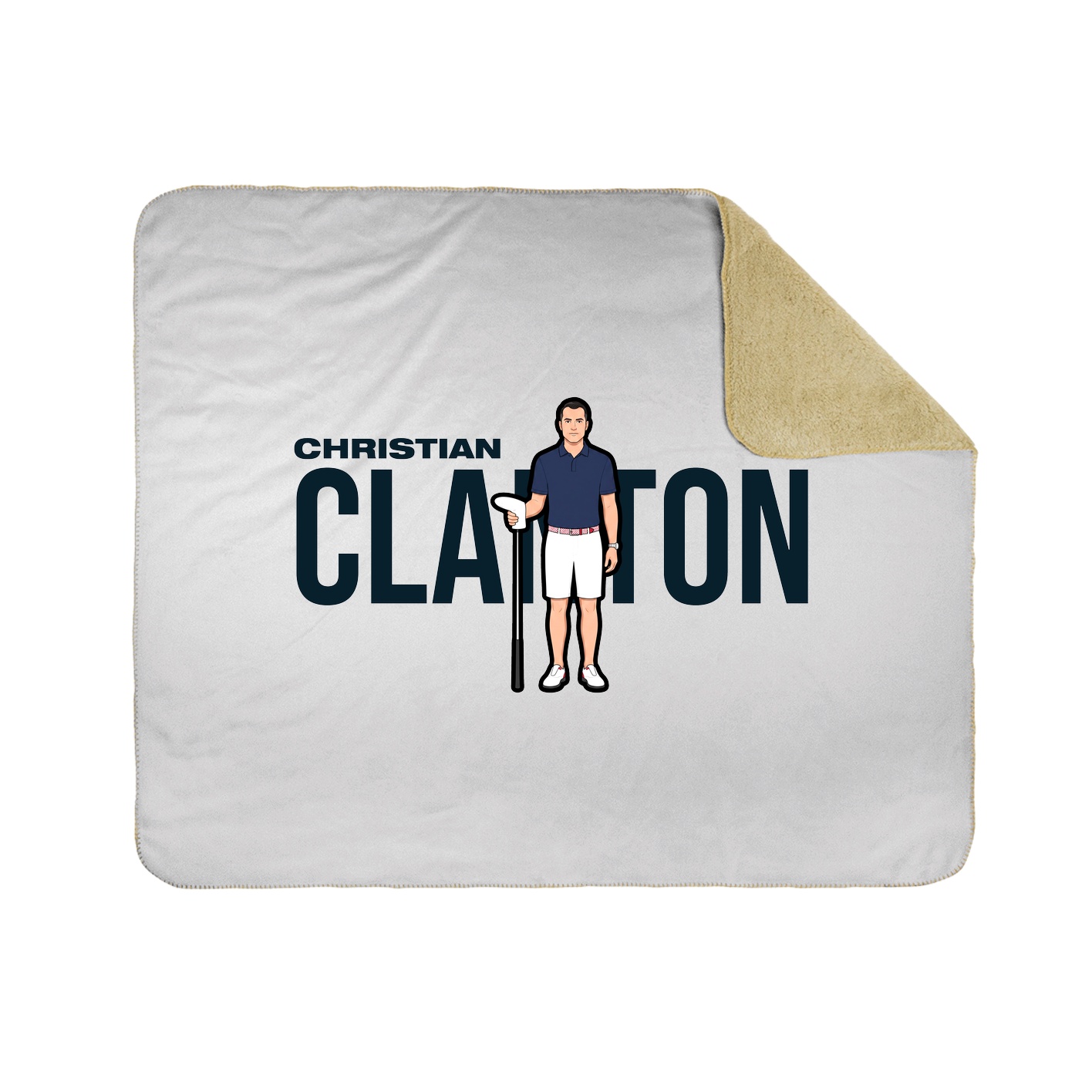 Throw Blanket — Player Name in White