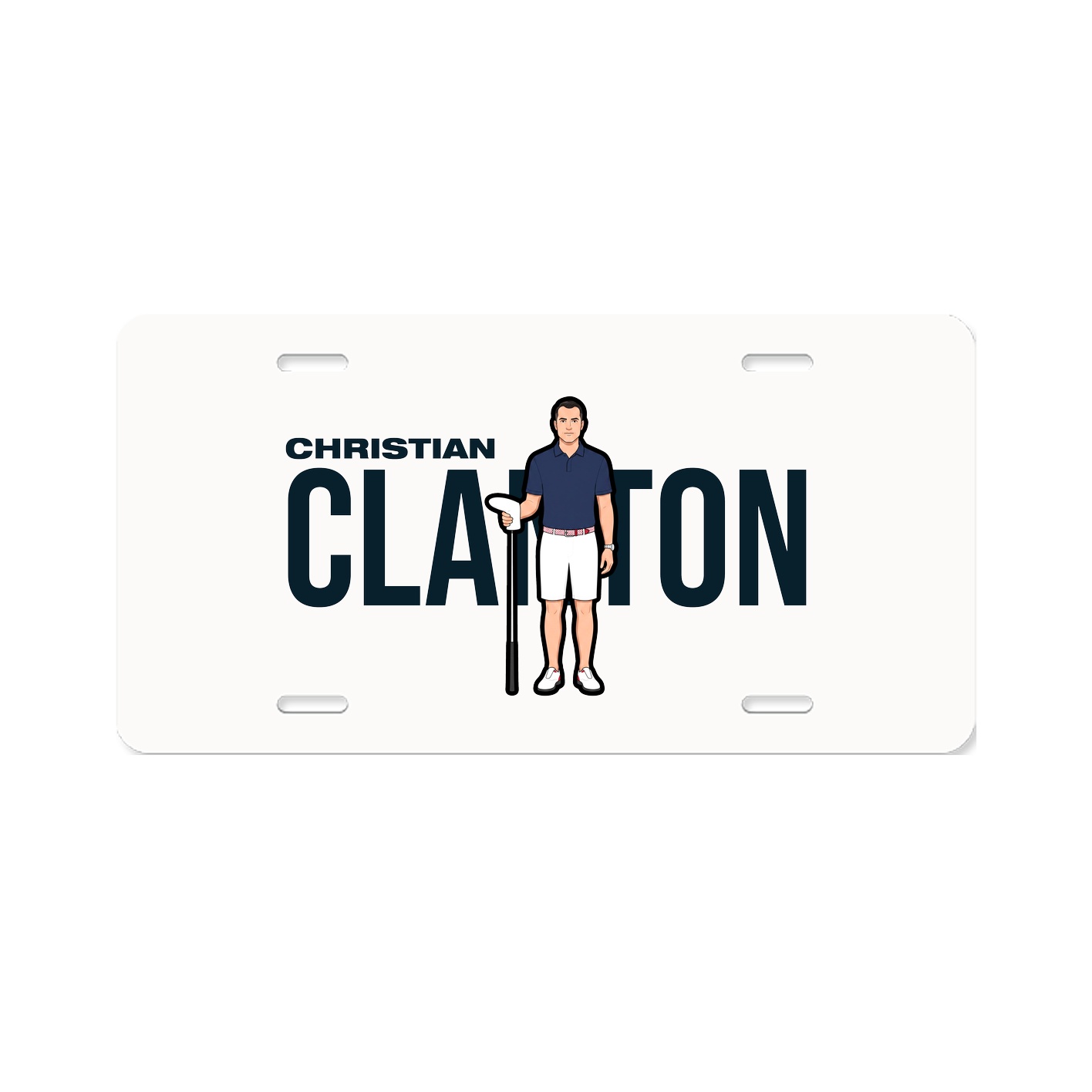 License Plate — Player Name in Classic