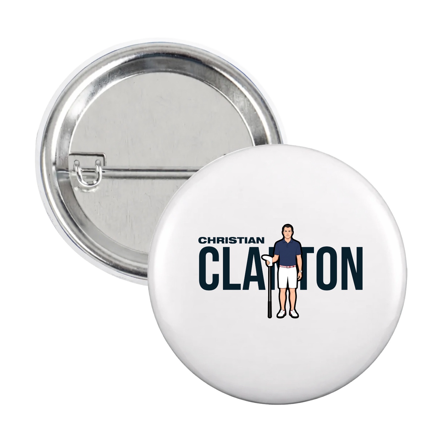 Game Day Button — Player Name in White
