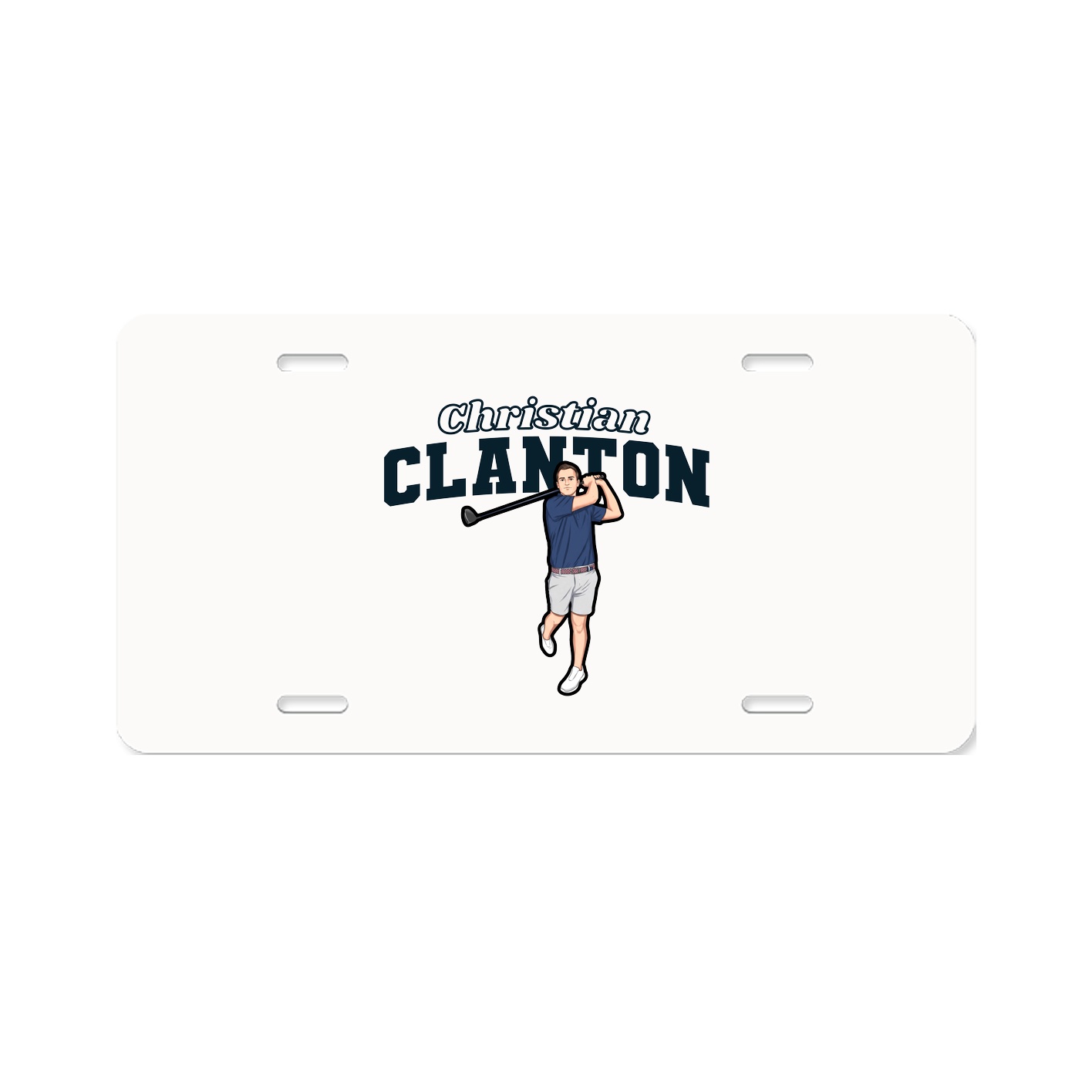 License Plate — Name Arch in Classic