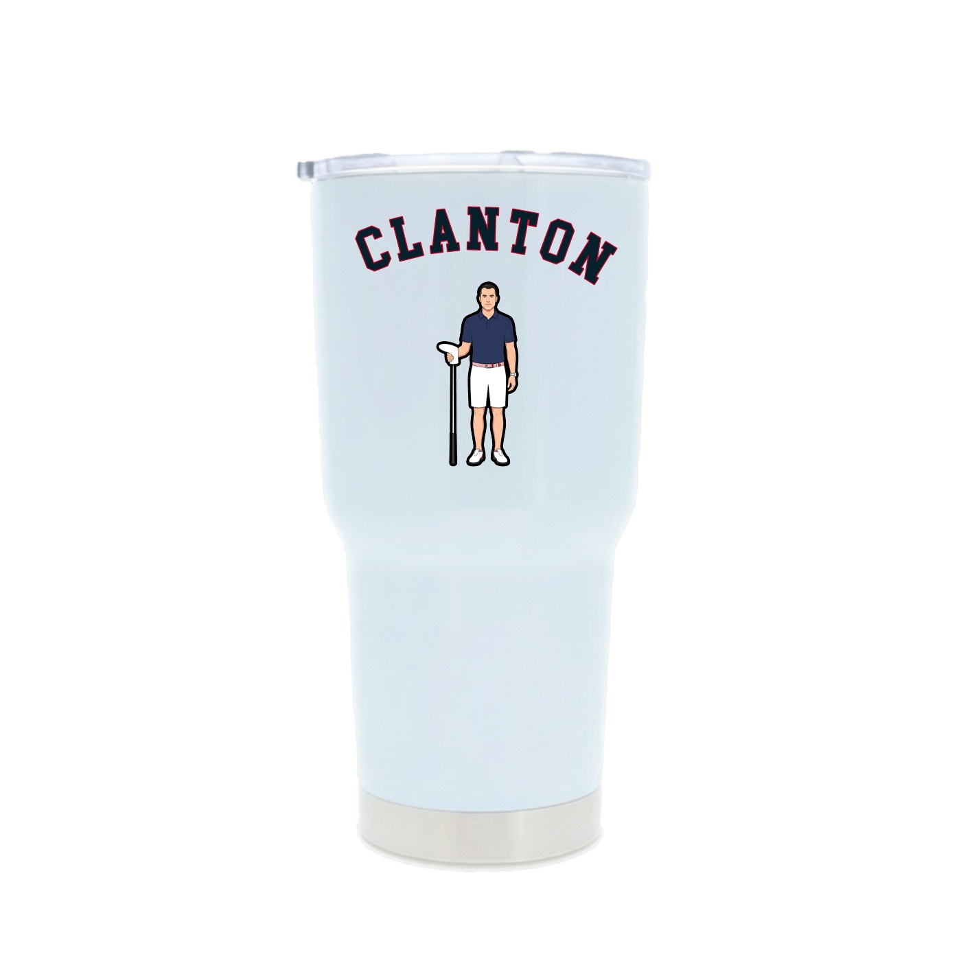 30oz Stainless Steel Tumbler — Shirsey Arch in White