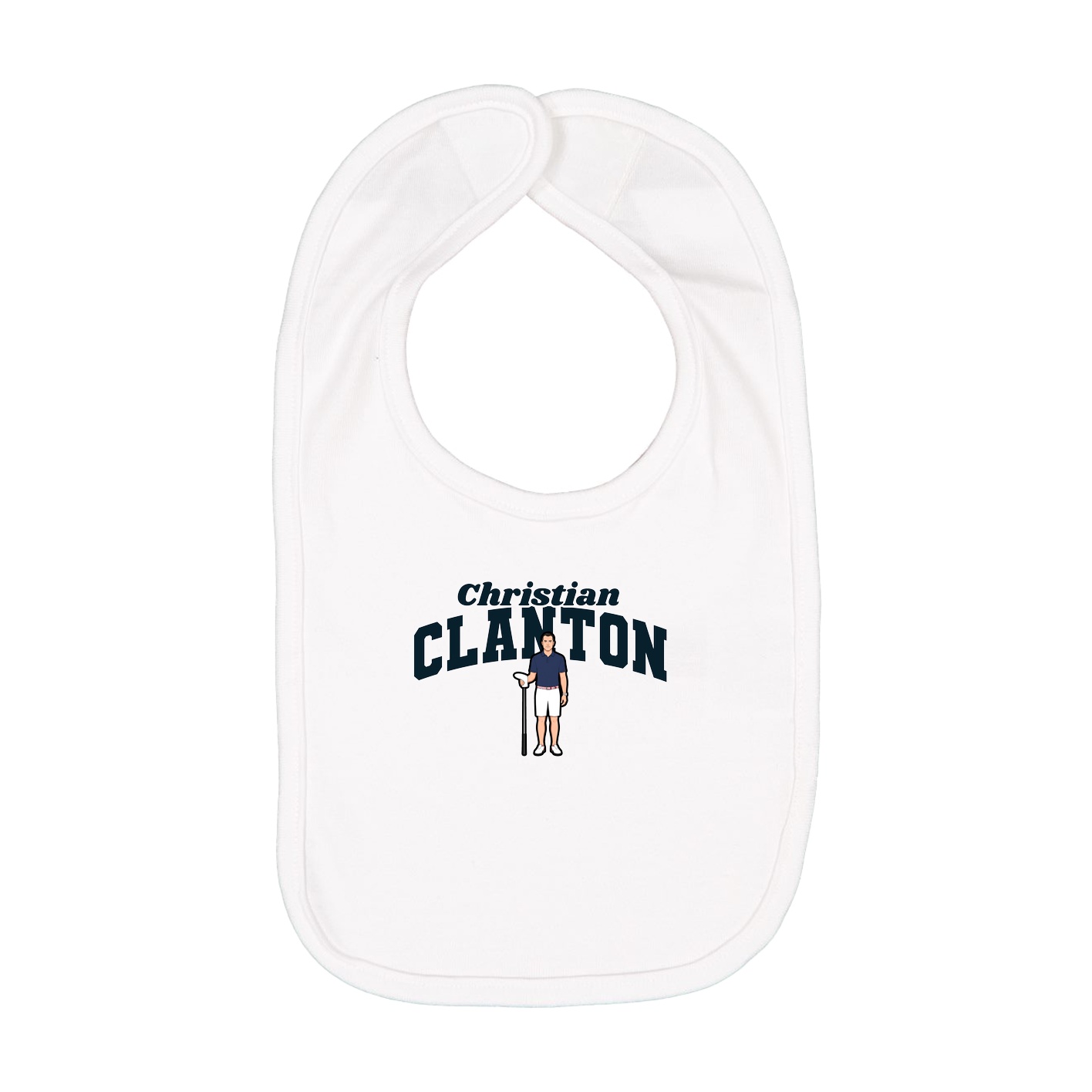 Infant Bib — Signature Arch in White