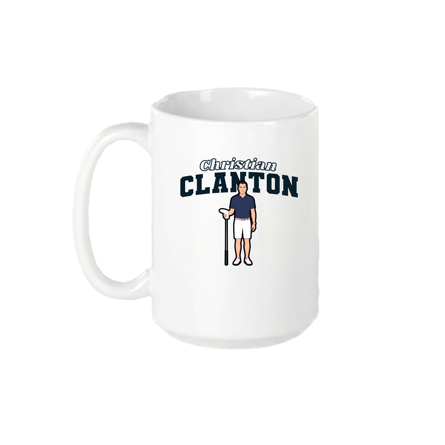 15oz Coffee Mug — Name Arch in White