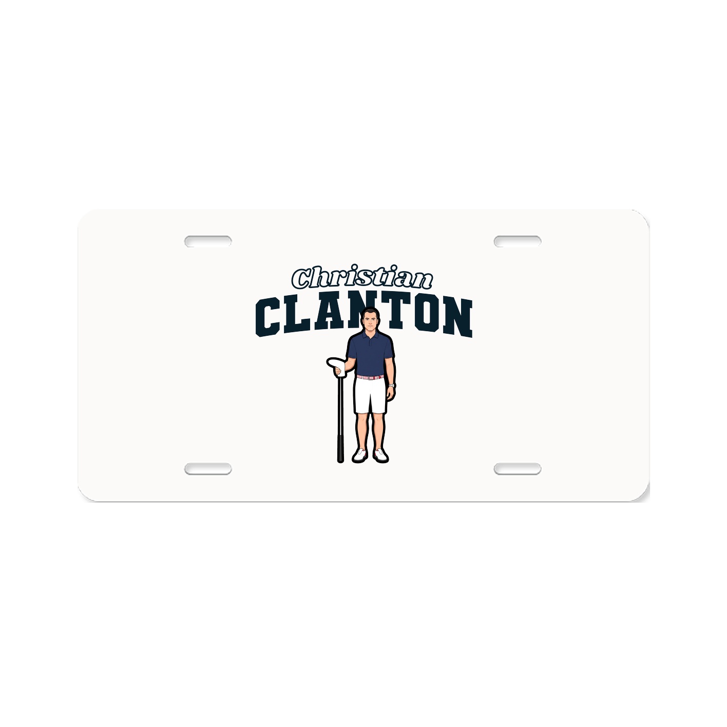 License Plate — Name Arch in Classic