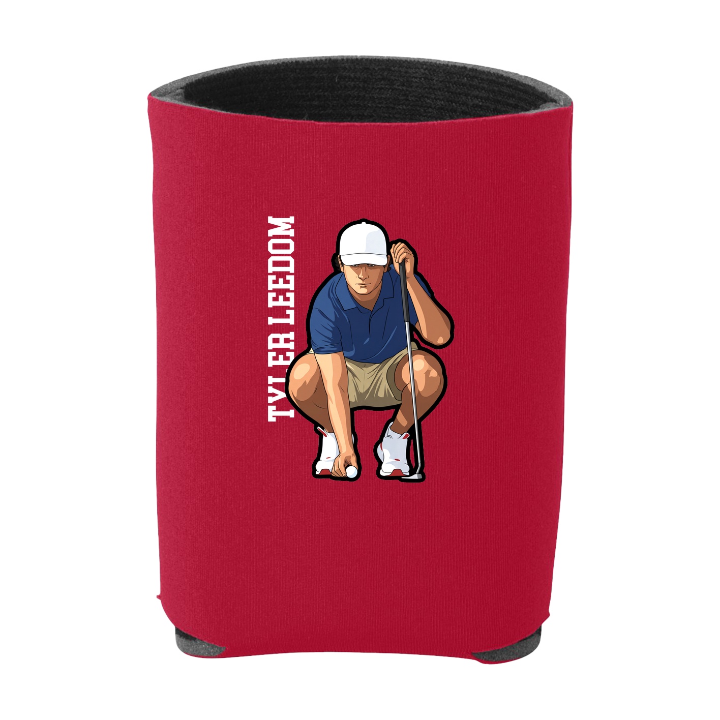 Can Holder — Name Vertical in Red