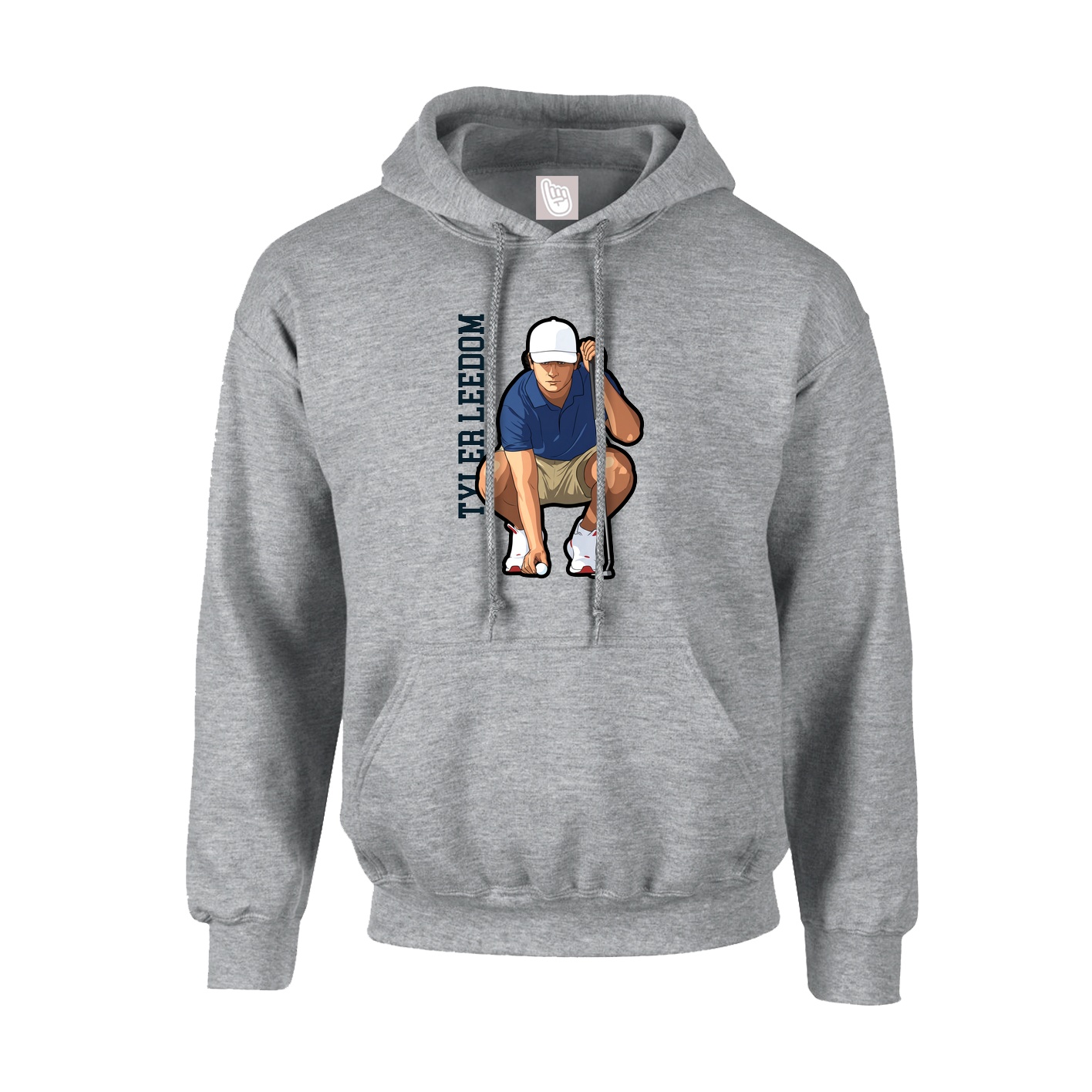 Hoodie — Name Vertical in Grey