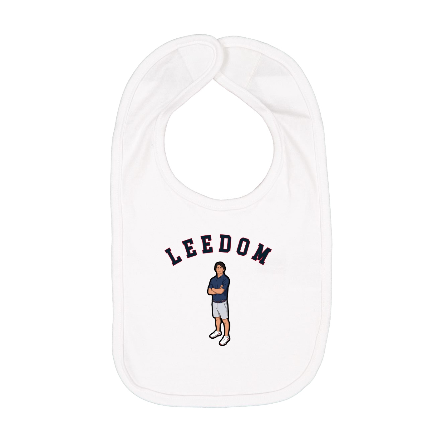 Infant Bib — Shirsey Arch in White