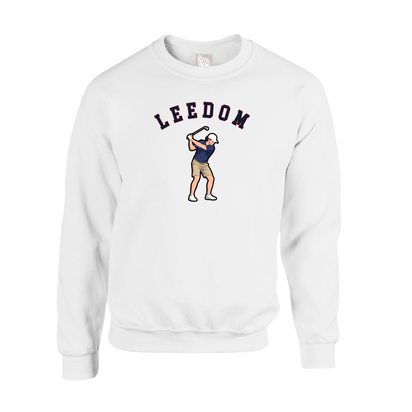 Fleece Crew — Shirsey Arch in White