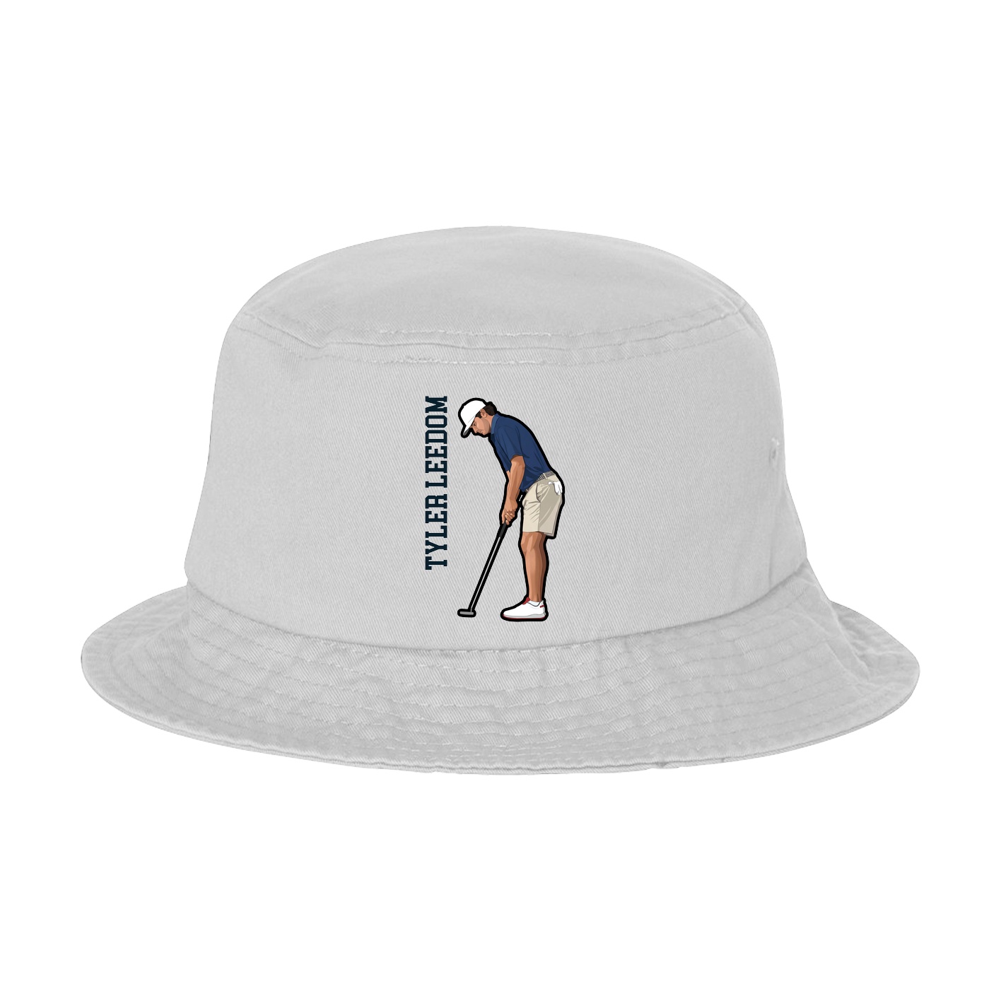 Bucket Cap — Name Vertical in White