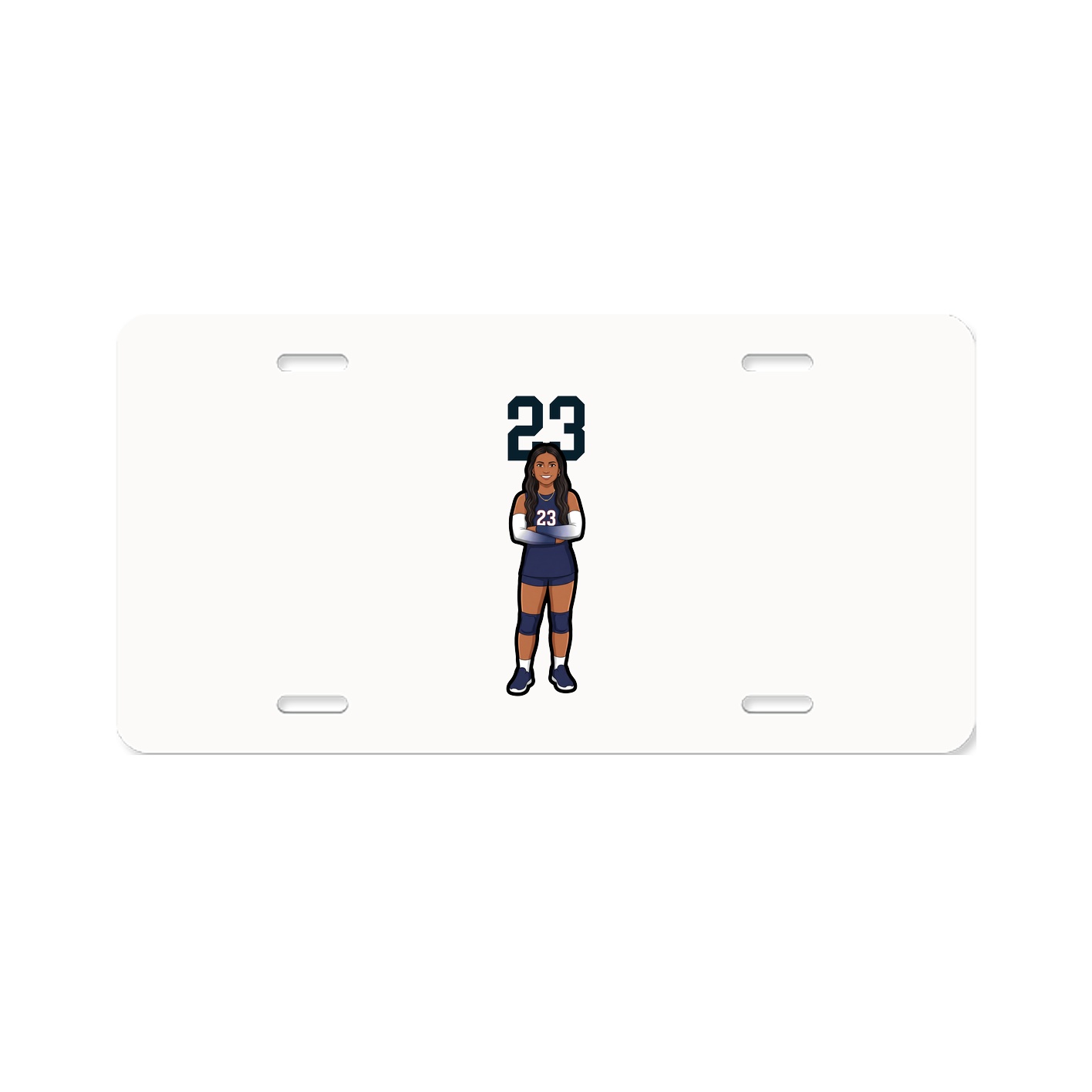 License Plate — Number Top in Classic