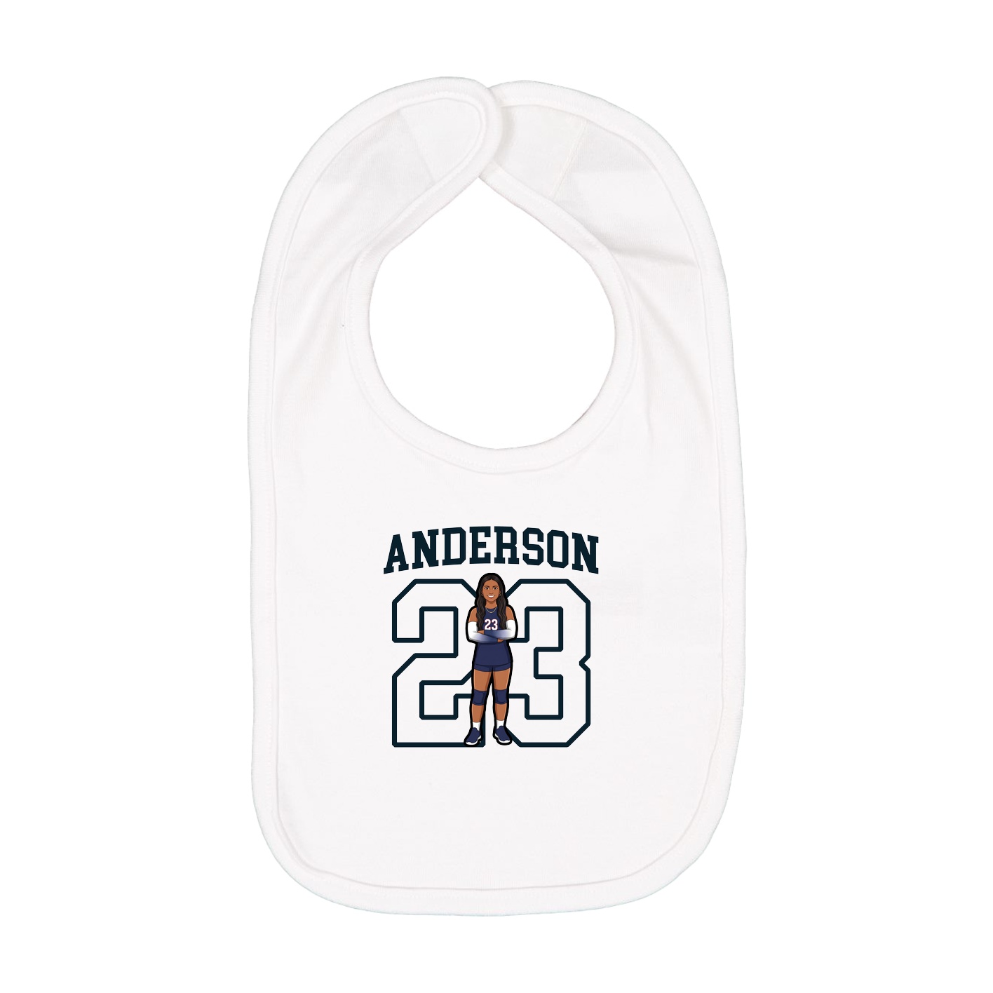 Infant Bib — Shirsey in White