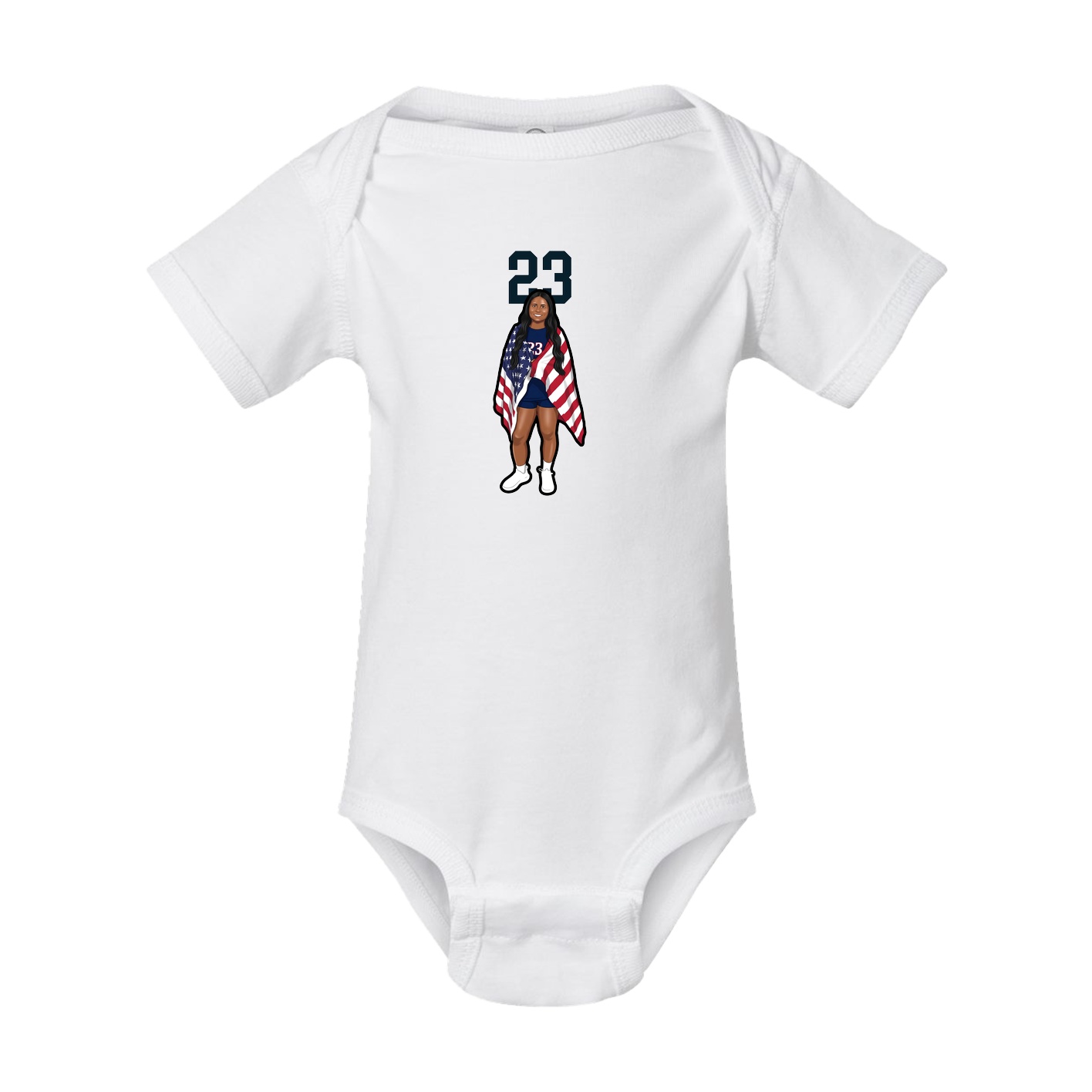 Baby Onesie — Number Top in White