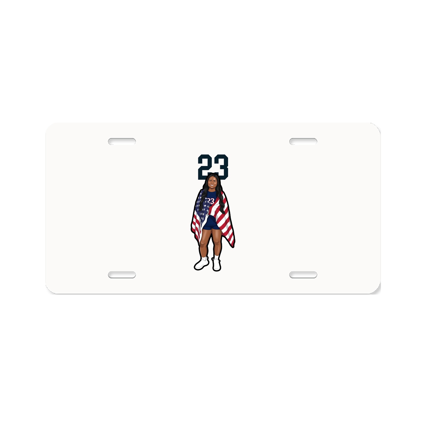 License Plate — Number Top in Classic