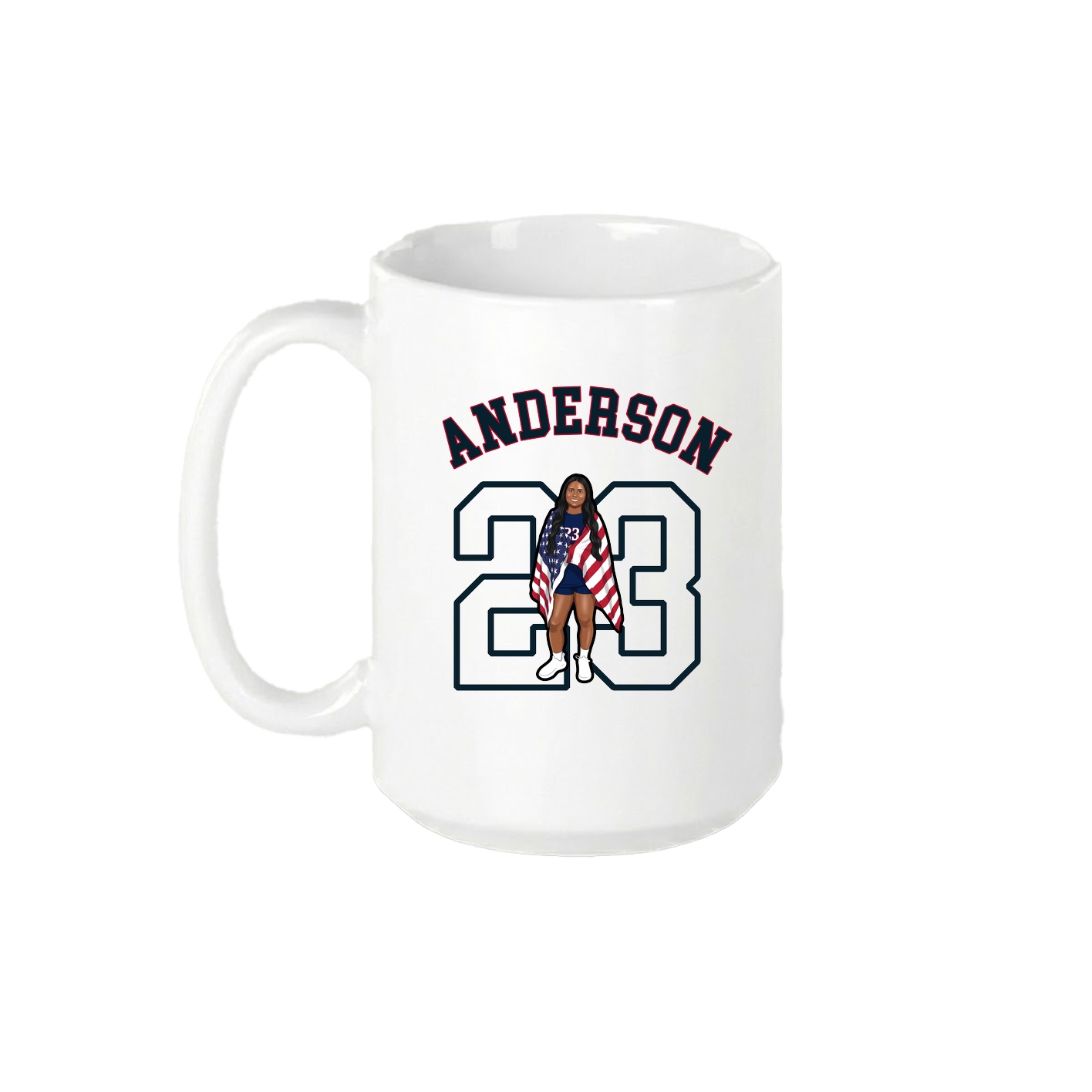 15oz Coffee Mug — Shirsey Arch in White
