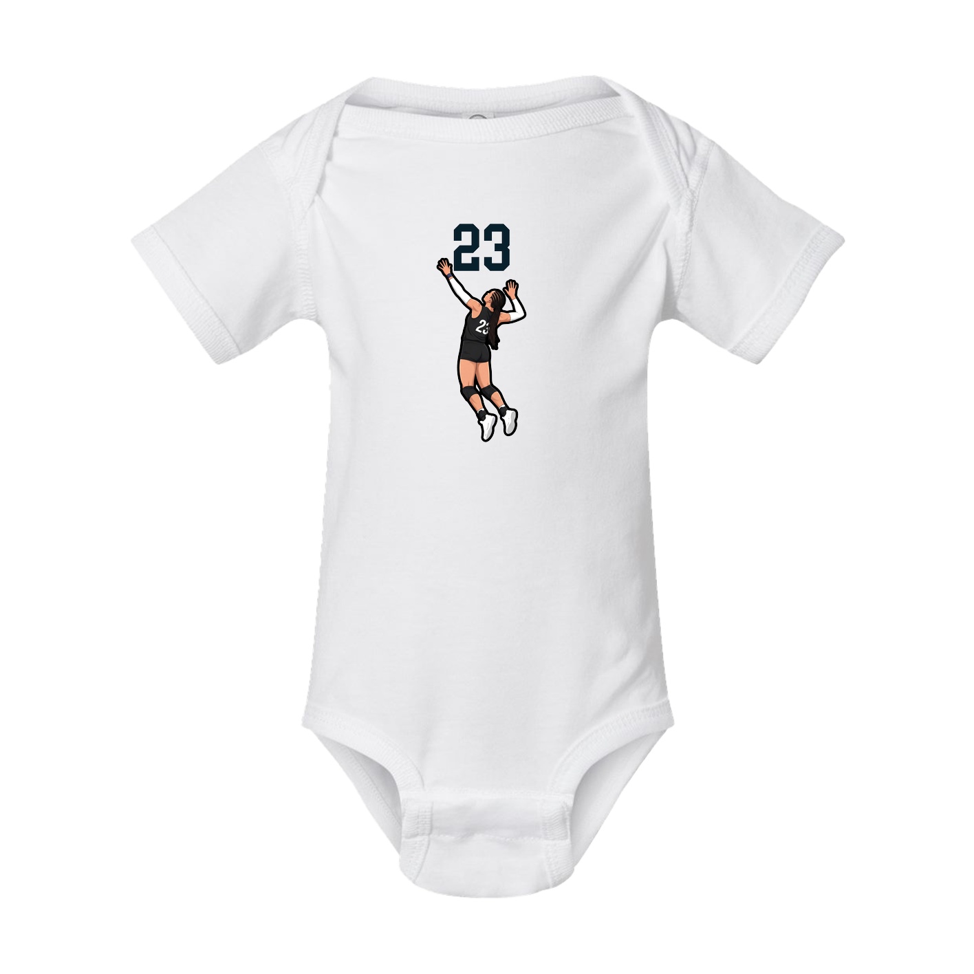 Baby Onesie — Number Top in White
