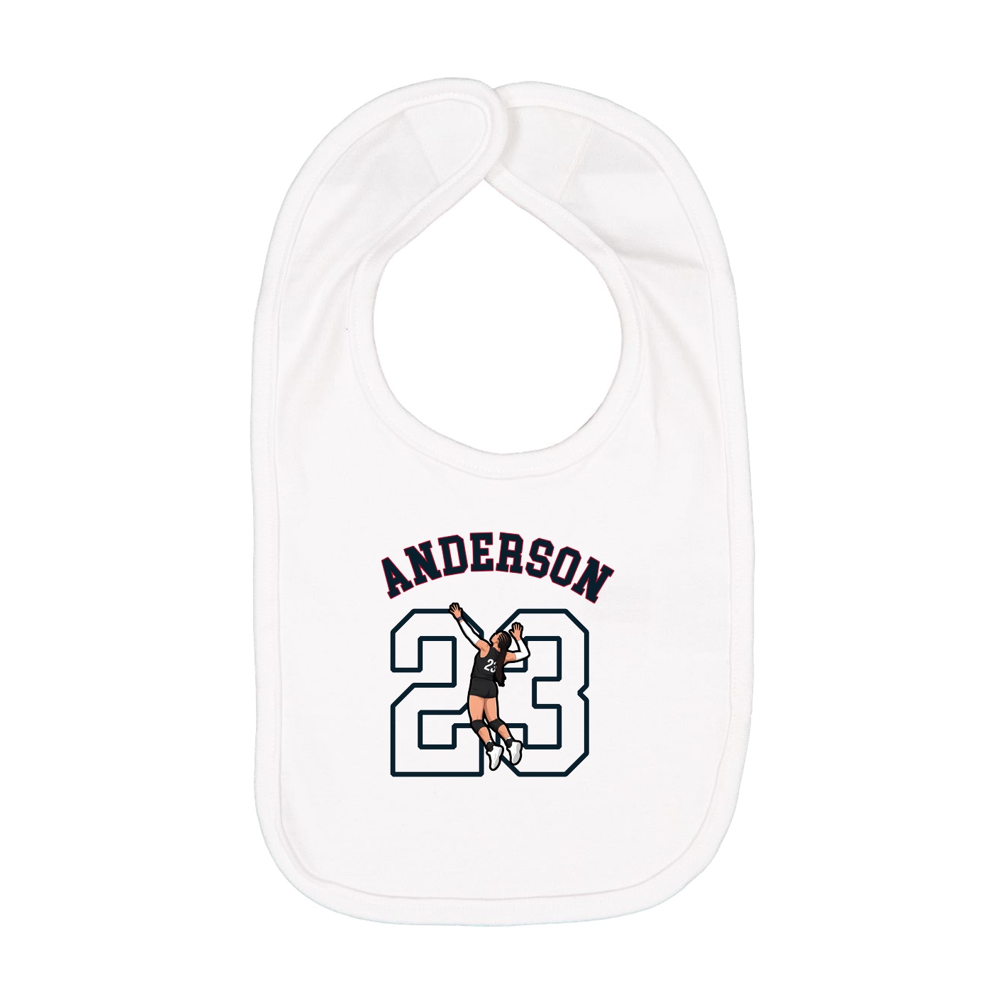 Infant Bib — Shirsey Arch in White