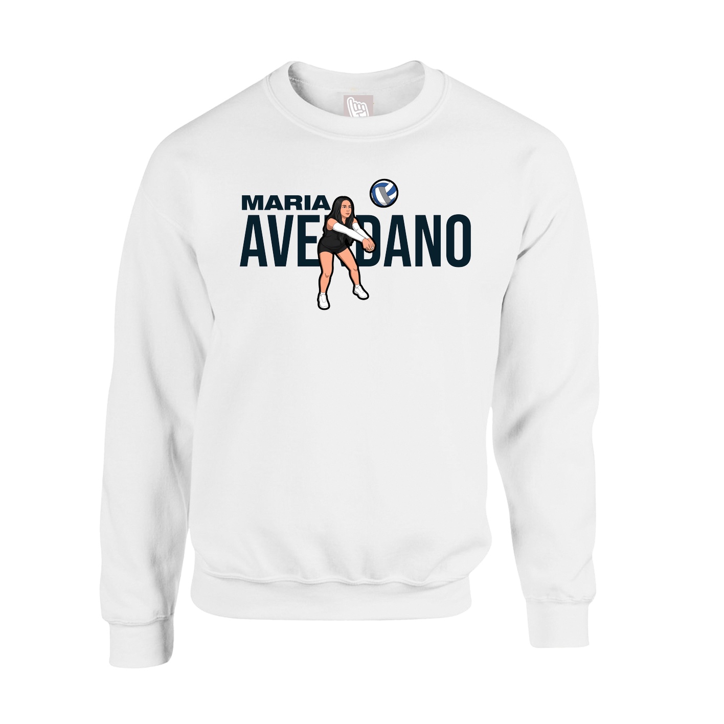 Fleece Crew — Player Name in White
