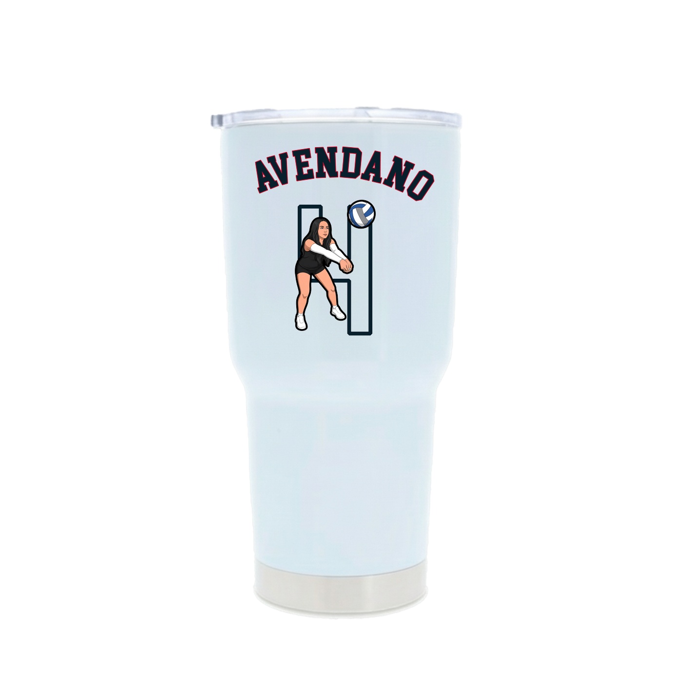 30oz Stainless Steel Tumbler — Shirsey Arch in White