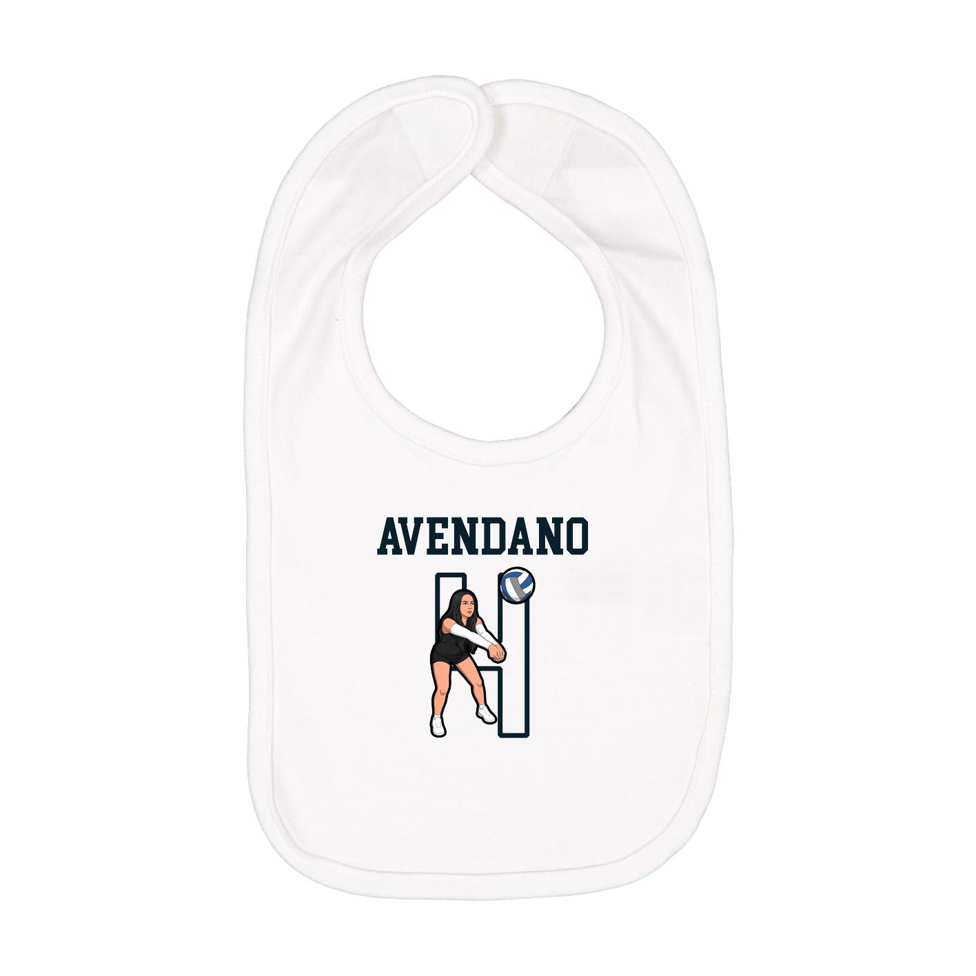 Infant Bib — Shirsey in White