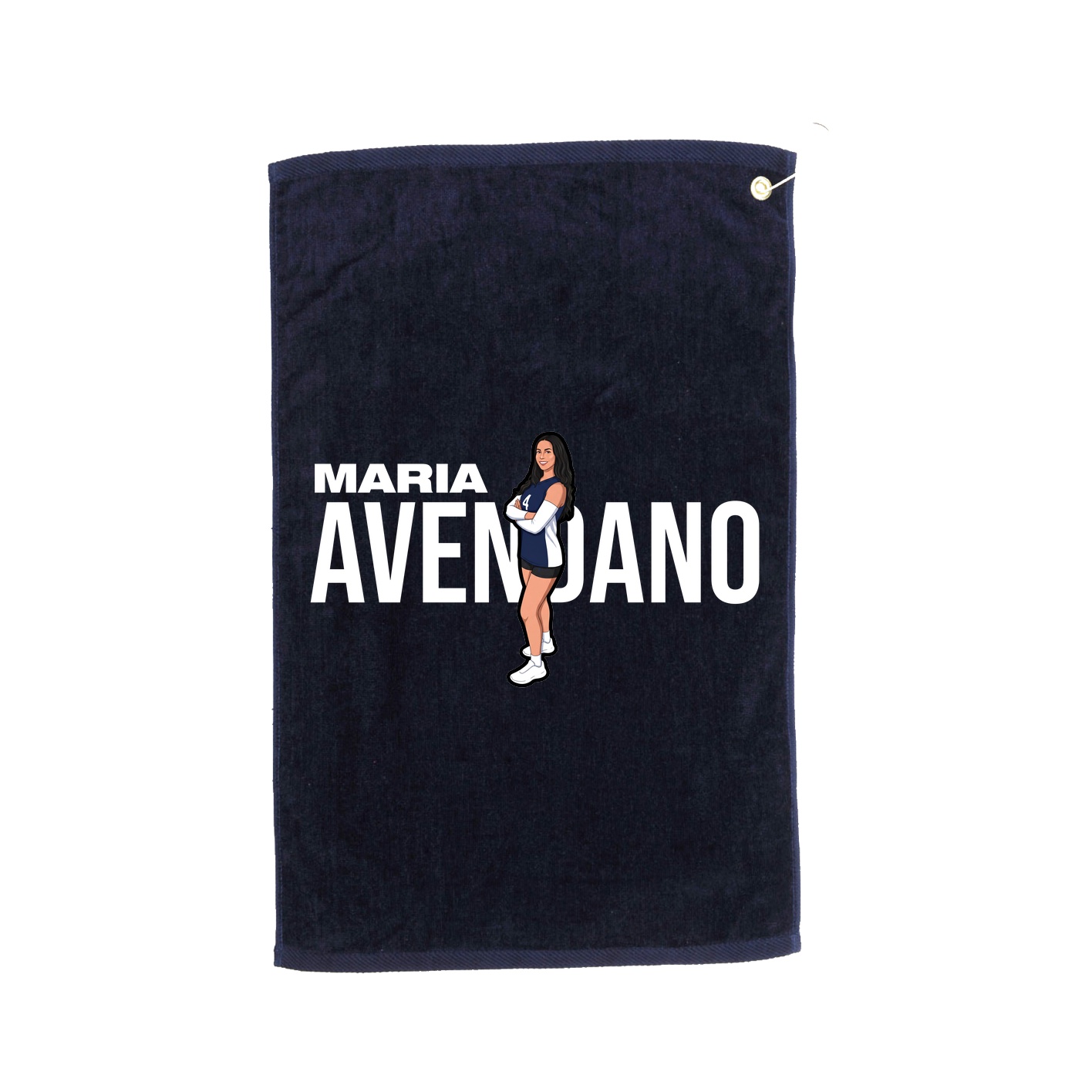 Golf Towel — Player Name in Navy
