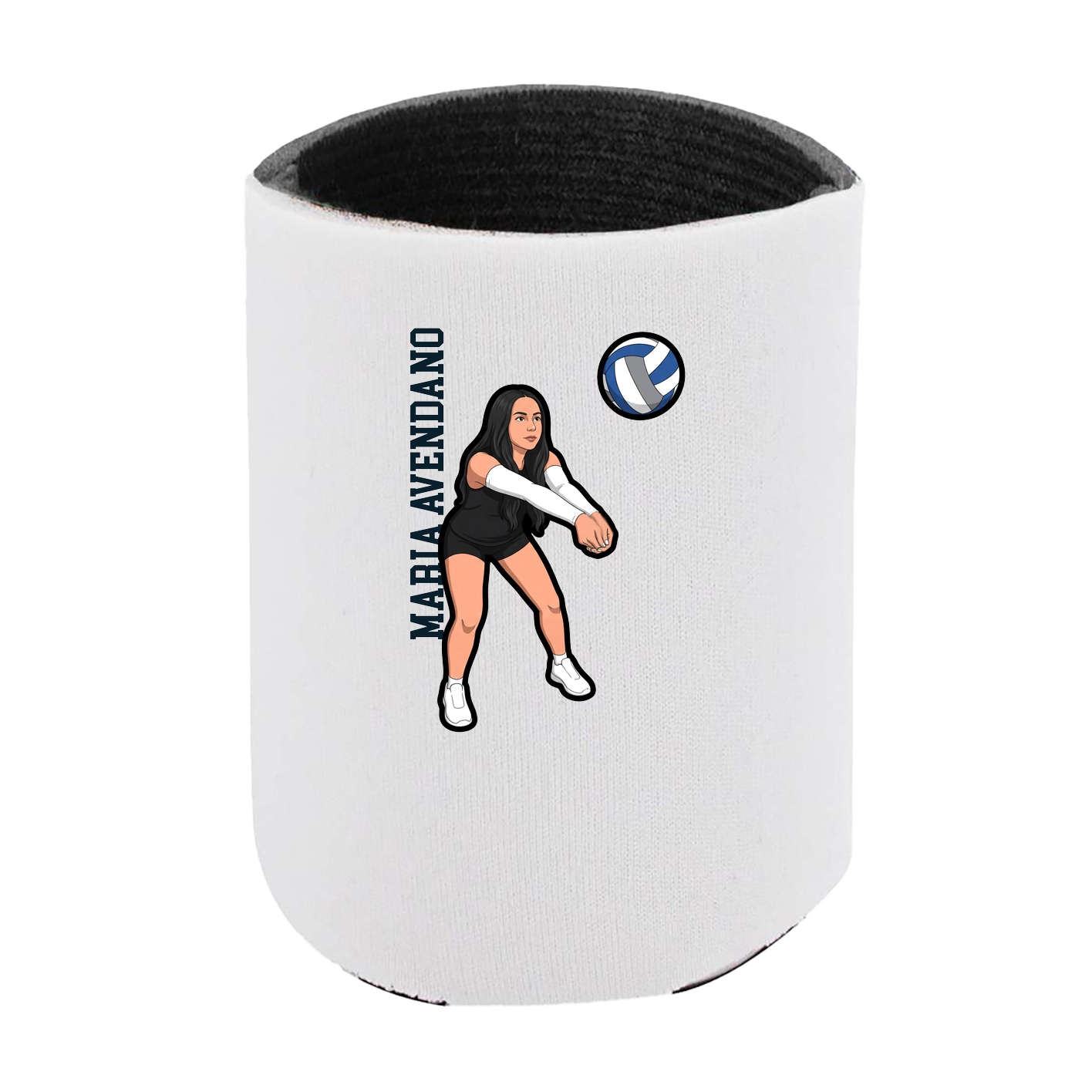Can Holder — Name Vertical in White